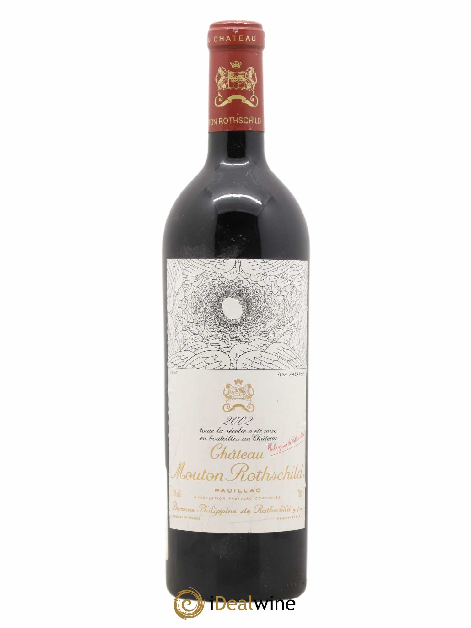 Château Mouton Rothschild 1er Grand Cru Classé 2002 - Lot de 1 bouteille - 0