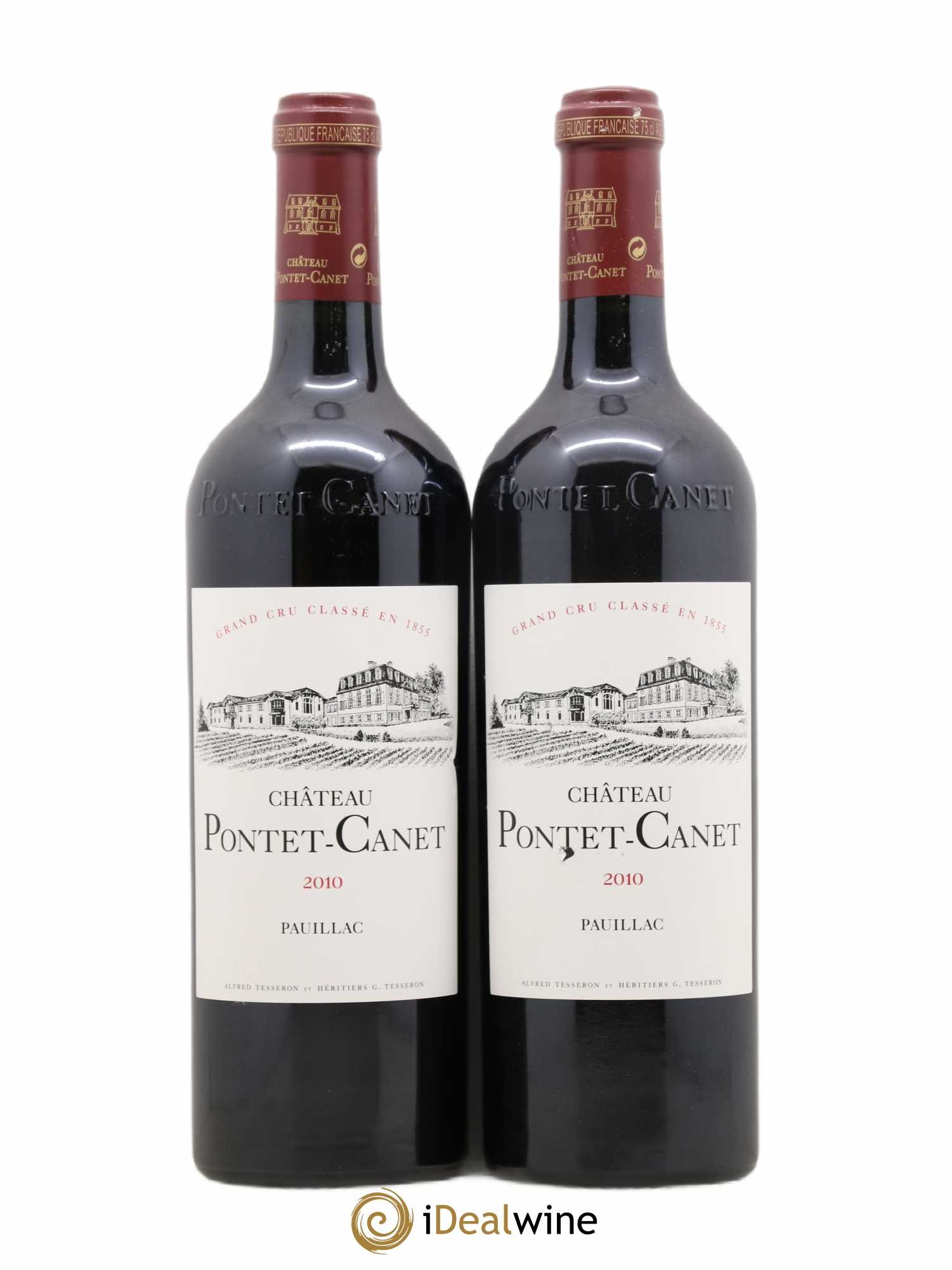 Château Pontet Canet 5ème Grand Cru Classé 2010 - Lot de 2 bouteilles - 0