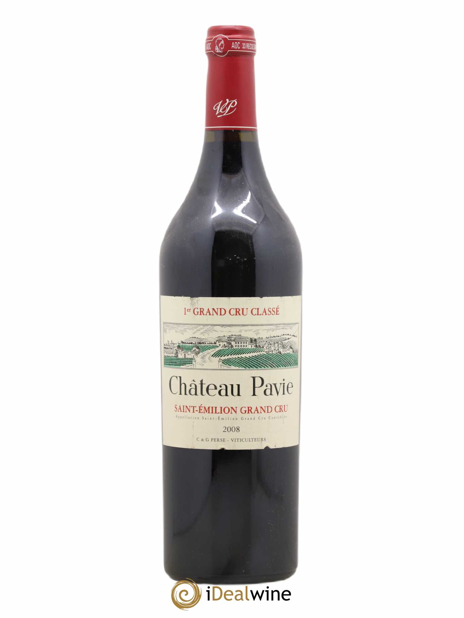 Château Pavie 1er Grand Cru Classé A 2008 - Lot de 1 bouteille - 0