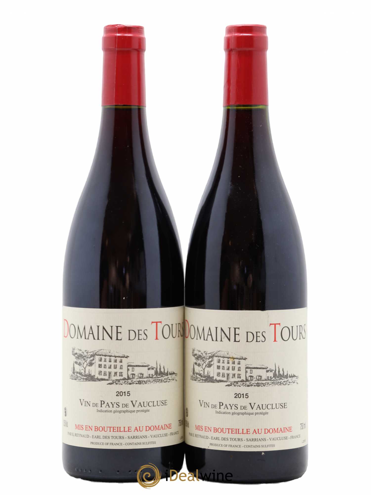 Vaucluse (Vin de Pays de Vaucluse) Domaine des Tours Emmanuel Reynaud 2015 - Lot de 2 bouteilles - 0