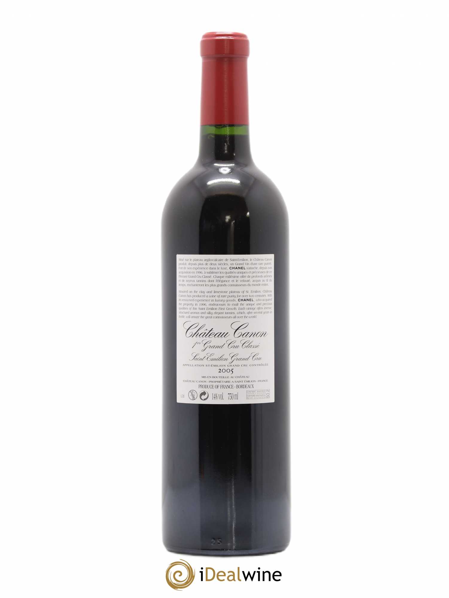 Château Canon 1er Grand Cru Classé B 2005 - Lot de 1 bouteille - 1