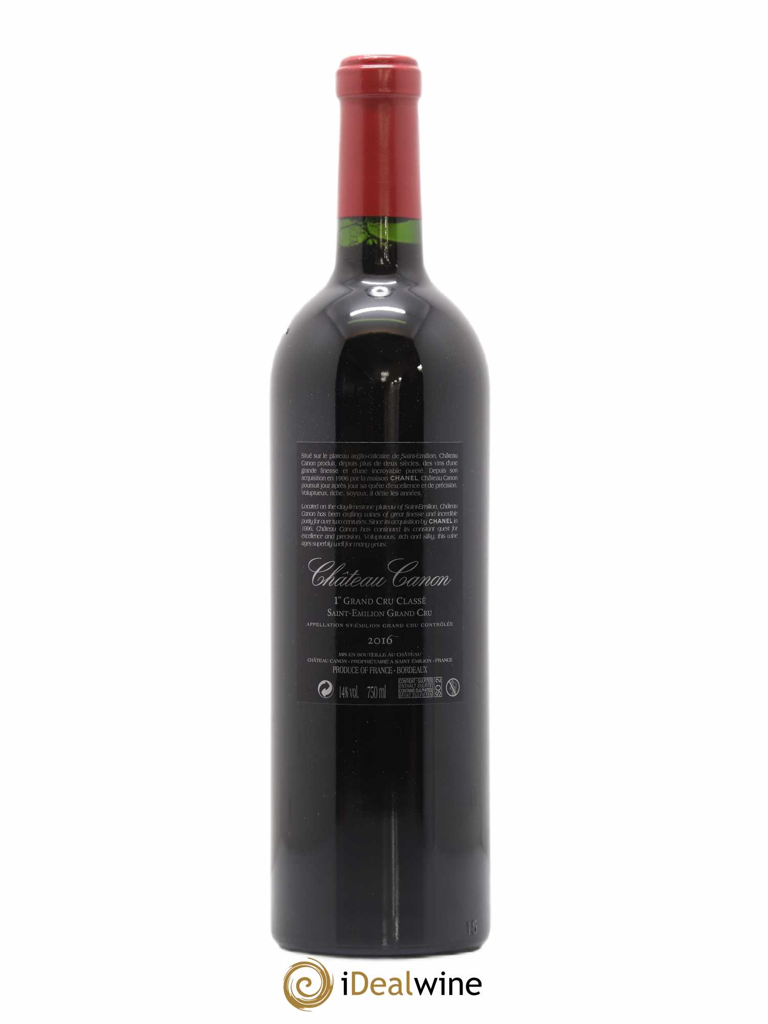Château Canon 1er Grand Cru Classé B 2016 - Lot de 1 bouteille - 1