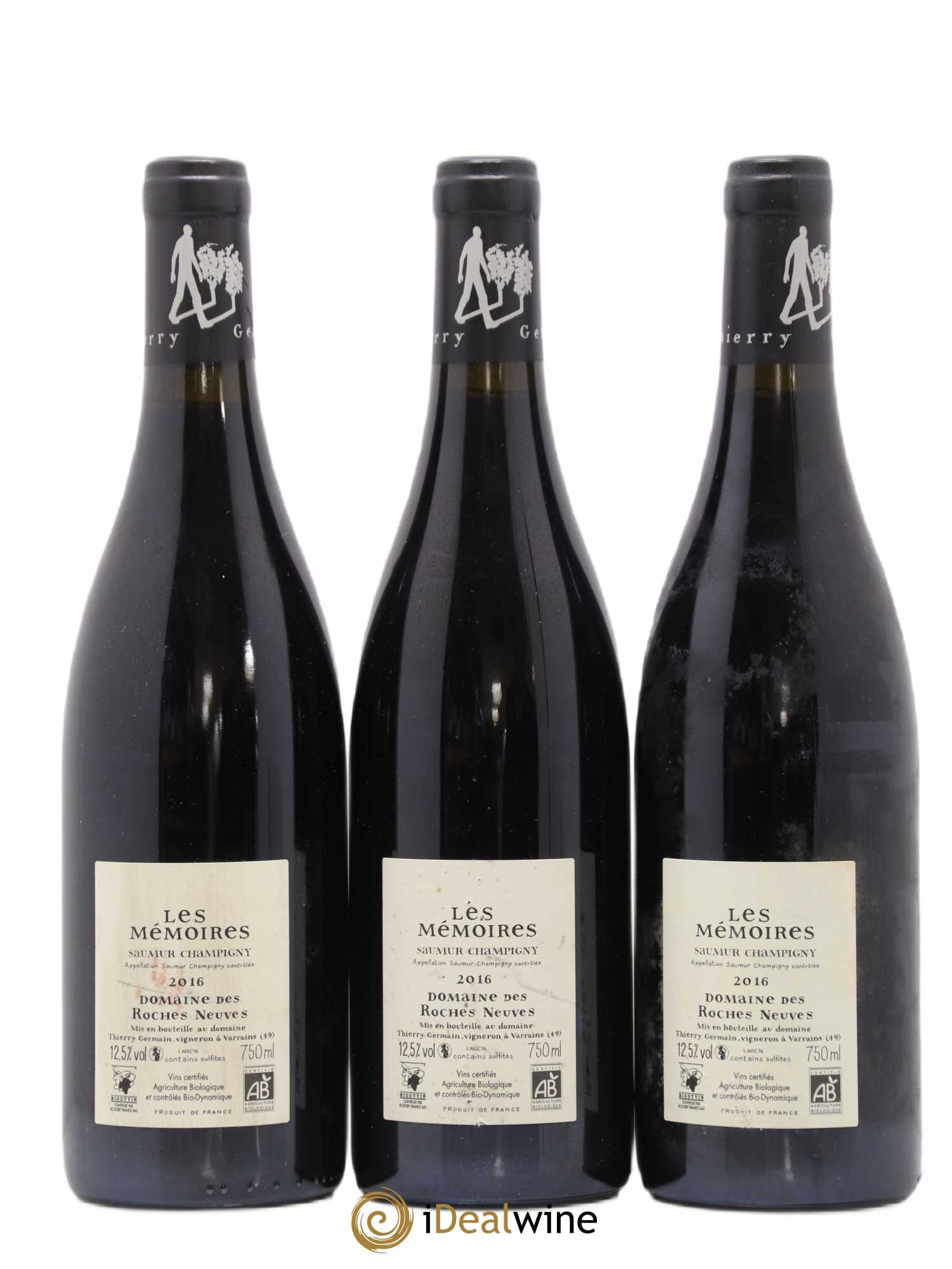 Saumur-Champigny Les Mémoires Domaine des Roches Neuves - Thierry Germain  2016 - Posten von 3 Flaschen - 1