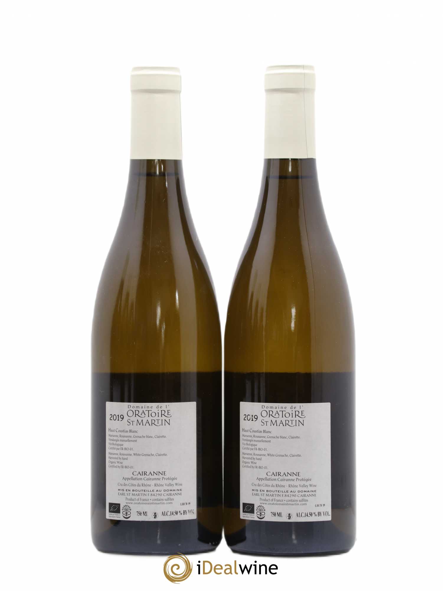 Cairanne Haut-Coustias Oratoire Saint-Martin - Frédéric et François Alary  2019 - Lotto di 2 bottiglie - 1