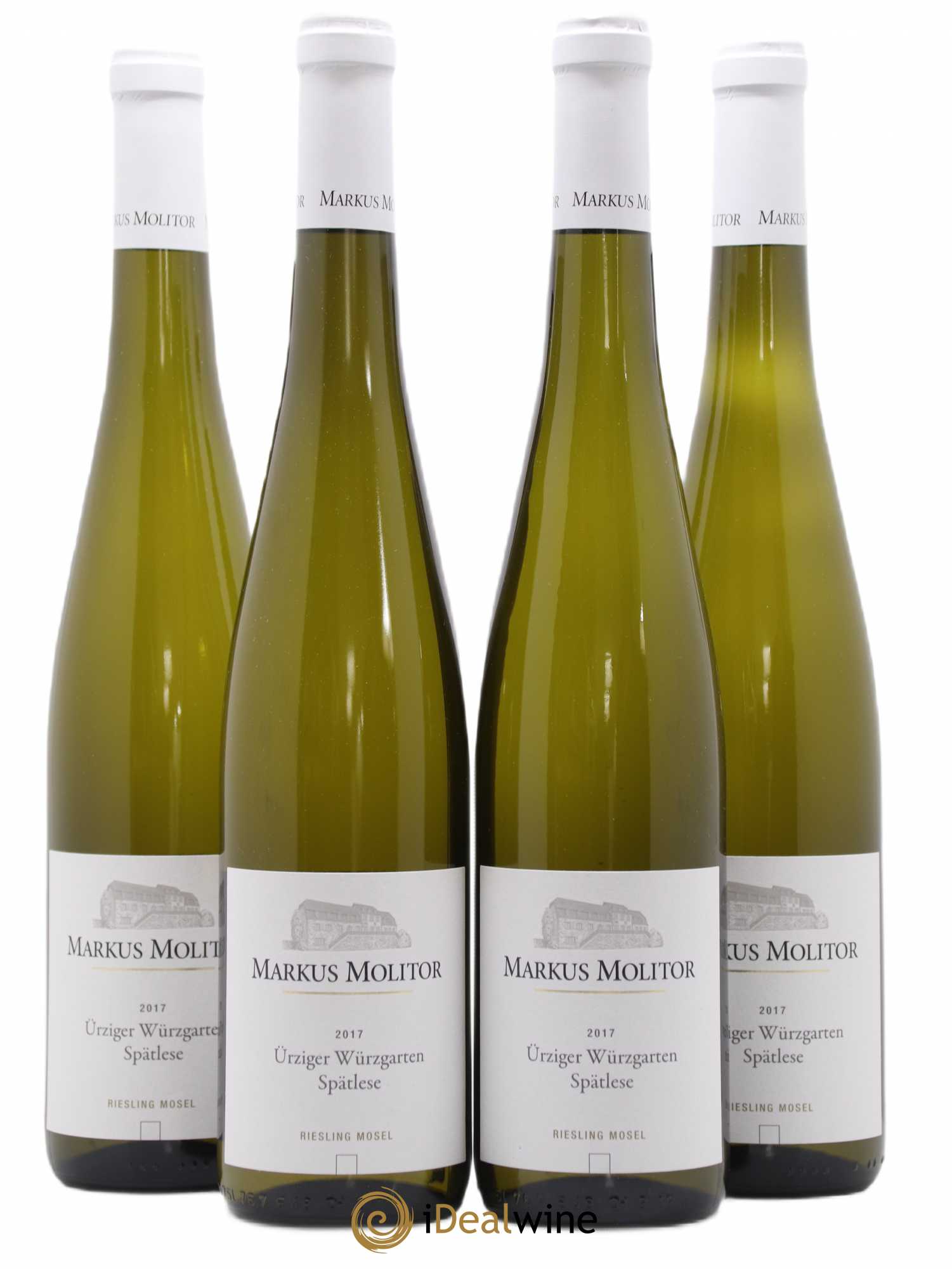 Riesling Markus Molitor Urziger Wurzgarten Spatlese White Capsule 2017 - Lot de 4 bouteilles - 0