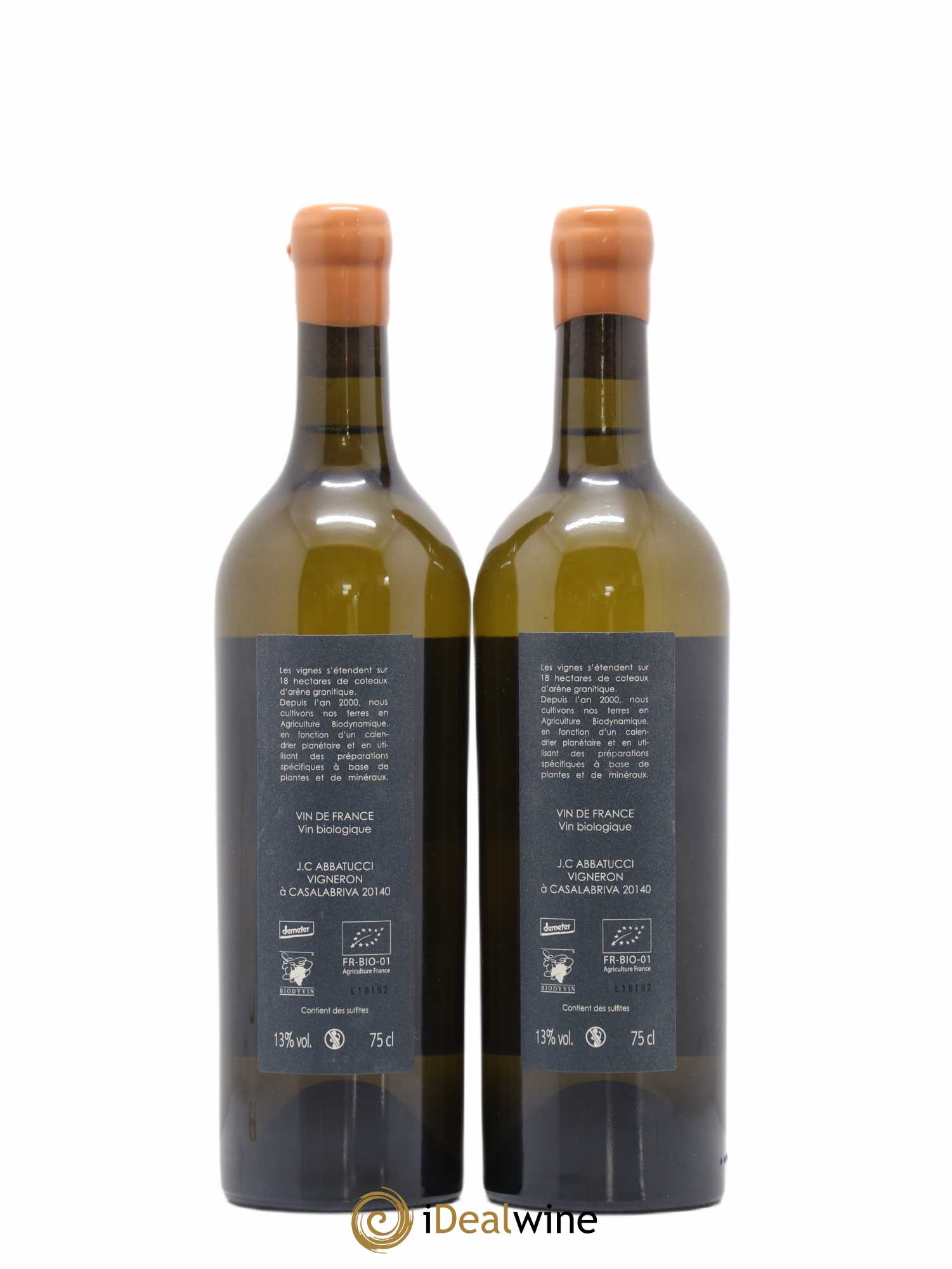 Vin de France Diplomate d'Empire Comte Abbatucci (Domaine) 2018 - Lot de 2 bouteilles - 1
