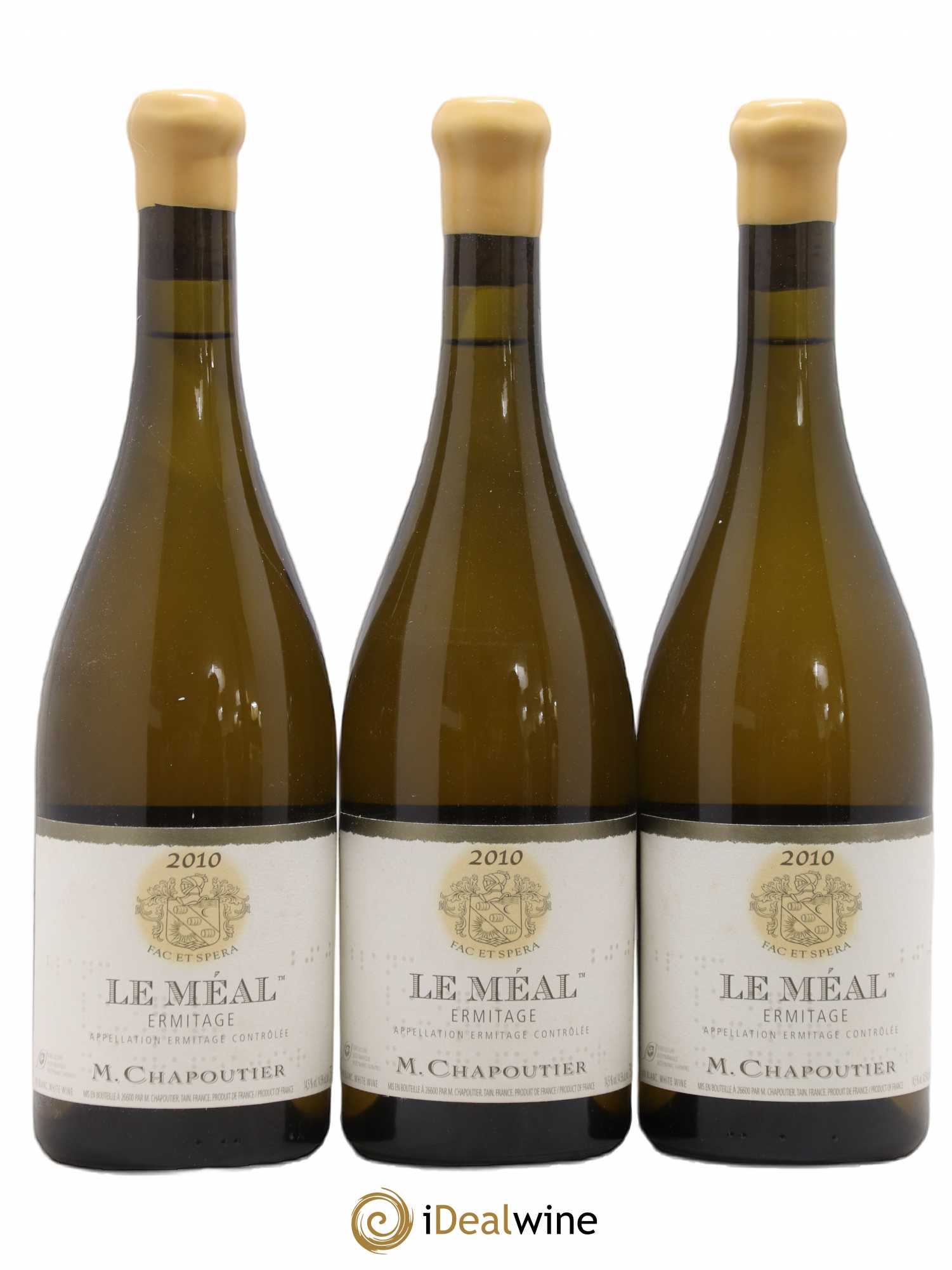 Hermitage Ermitage Le Méal Chapoutier  2010 - Lotto di 3 bottiglie - 0