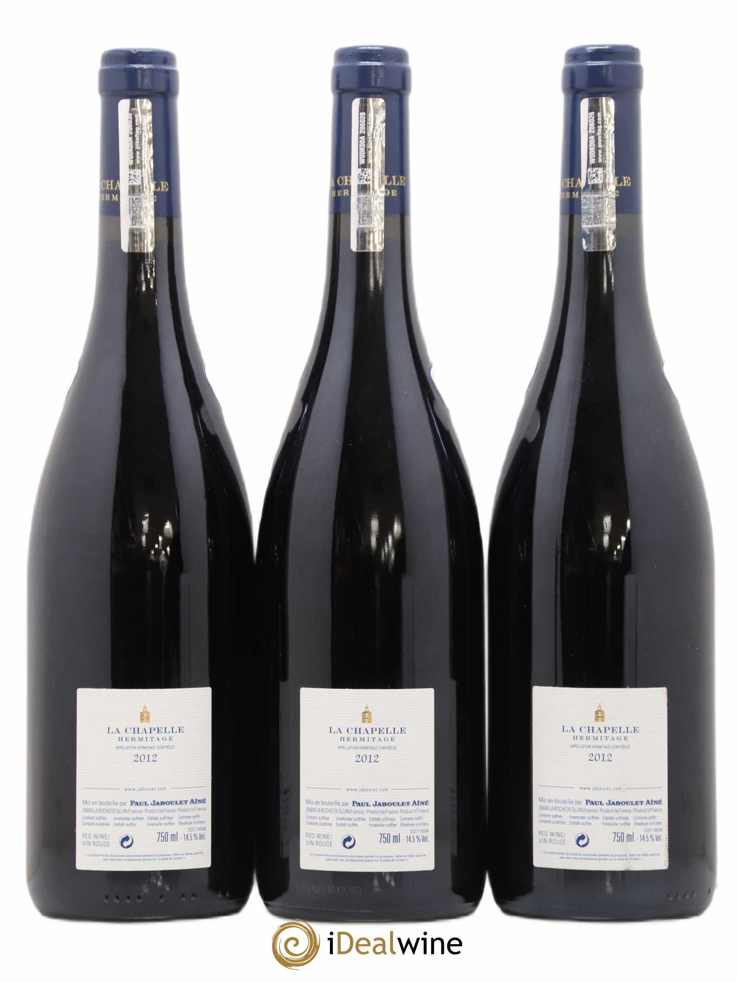 Hermitage La Chapelle Paul Jaboulet Ainé 2012 - Lot de 3 bouteilles - 1