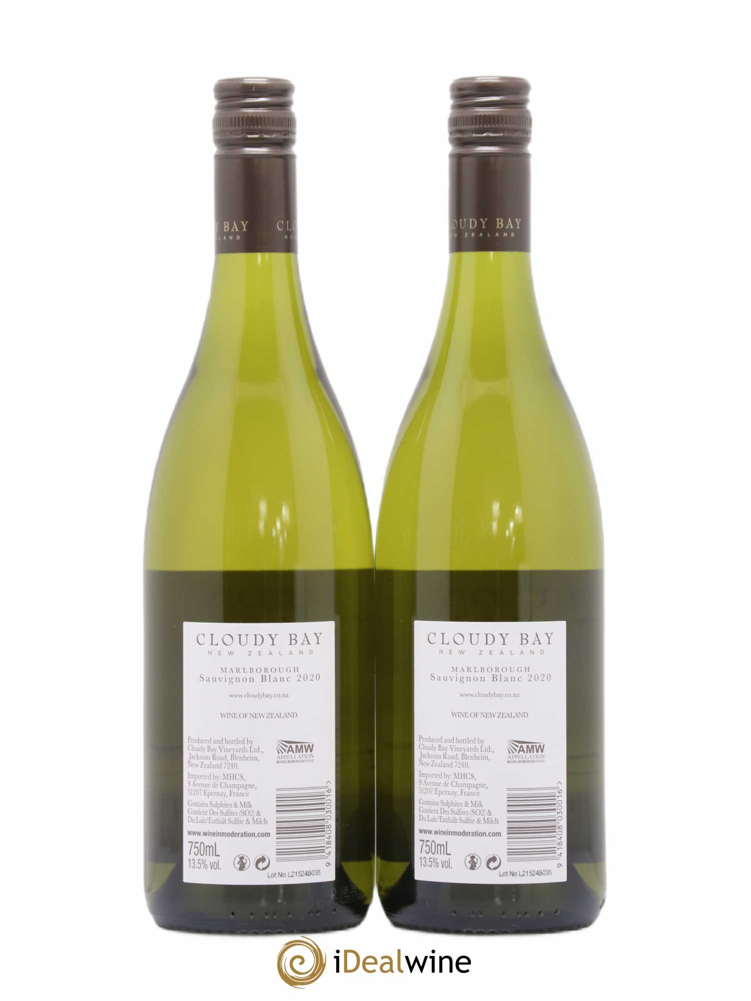 Nouvelle Zélande Cloudy Bay Sauvignon Blanc 2020 - Lot de 2 bouteilles - 1