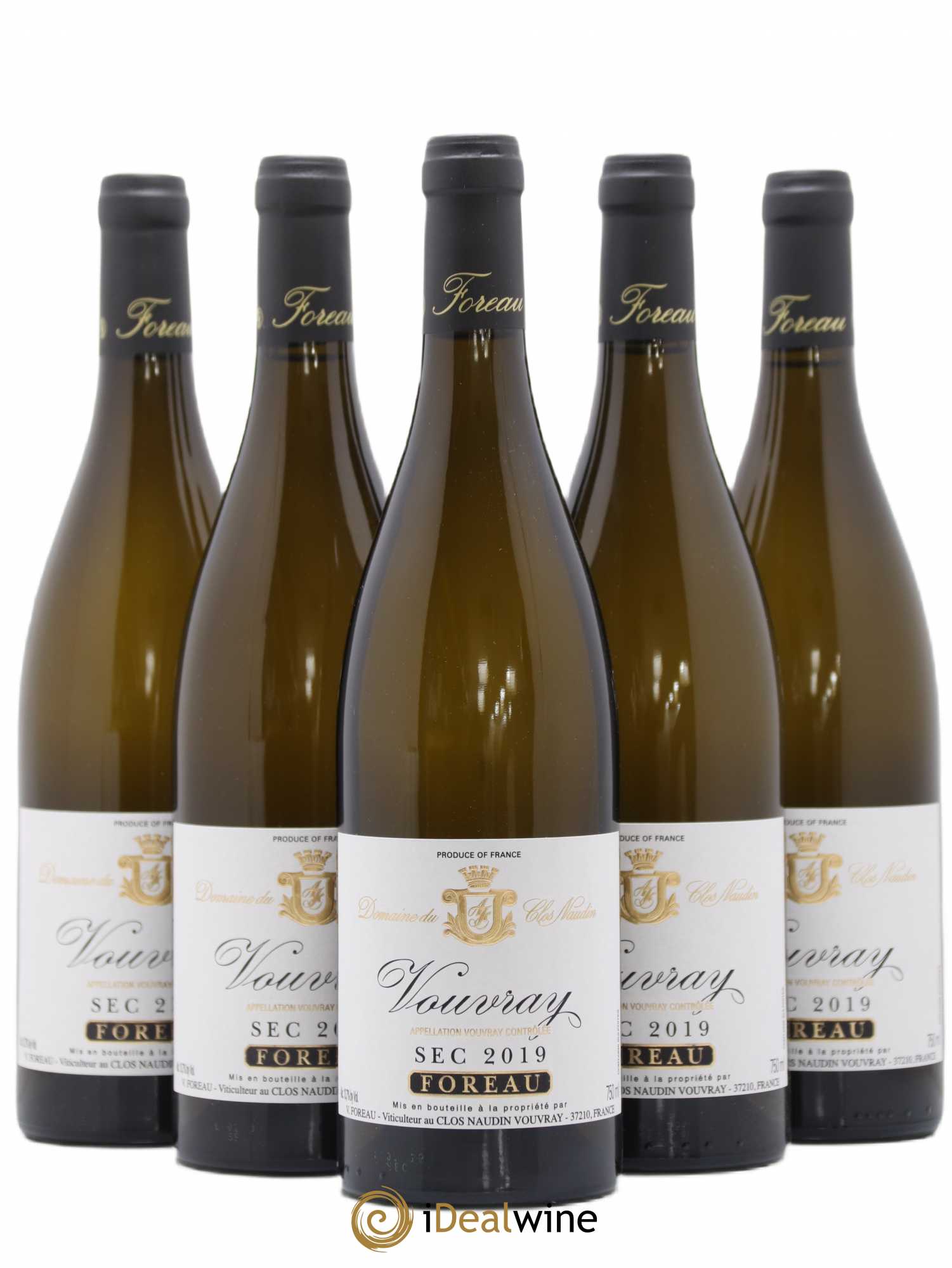 Vouvray Sec Clos Naudin - Philippe Foreau 2019 - Lot de 5 bouteilles - 0