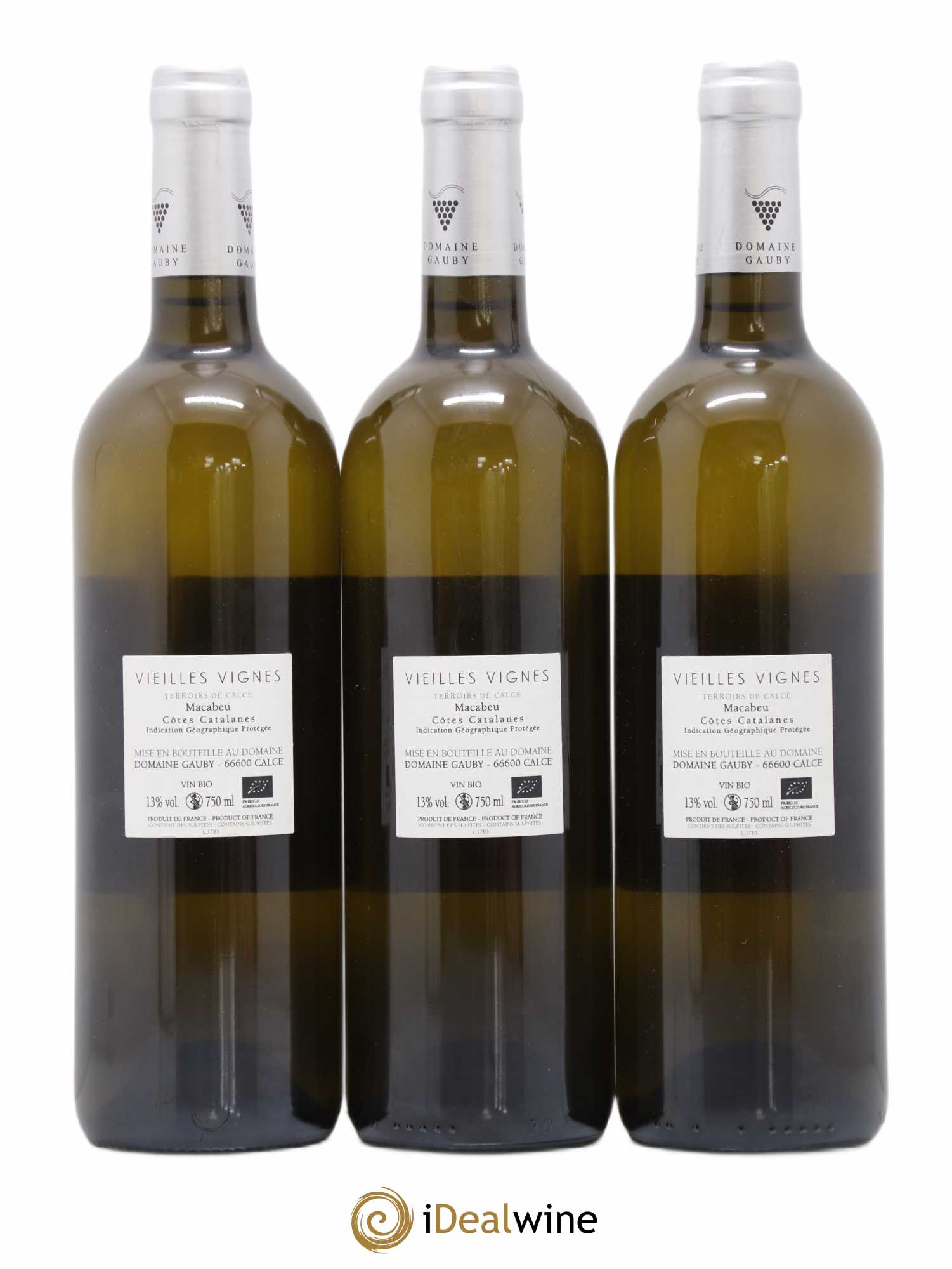 IGP Côtes Catalanes Vieilles vignes Gauby (Domaine) 2017 - Lot of 3 bottles - 1