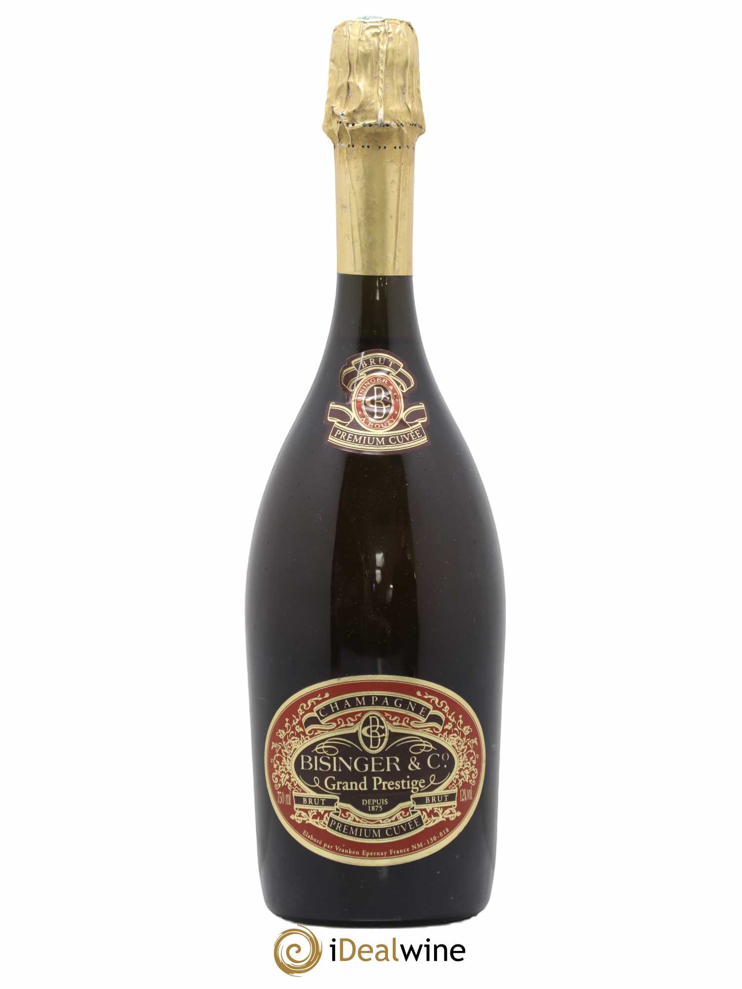 Champagne Bisinger & Co Grand Prestige Premium Cuvée Brut - Lot de 1 bouteille - 0