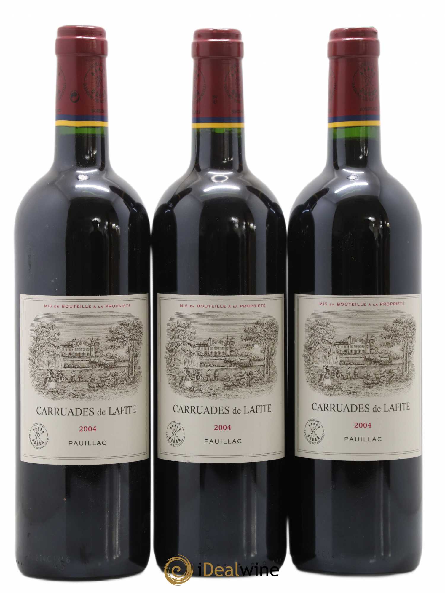 Carruades de Lafite Rothschild Second Vin 2004 - Lot de 3 bouteilles - 0