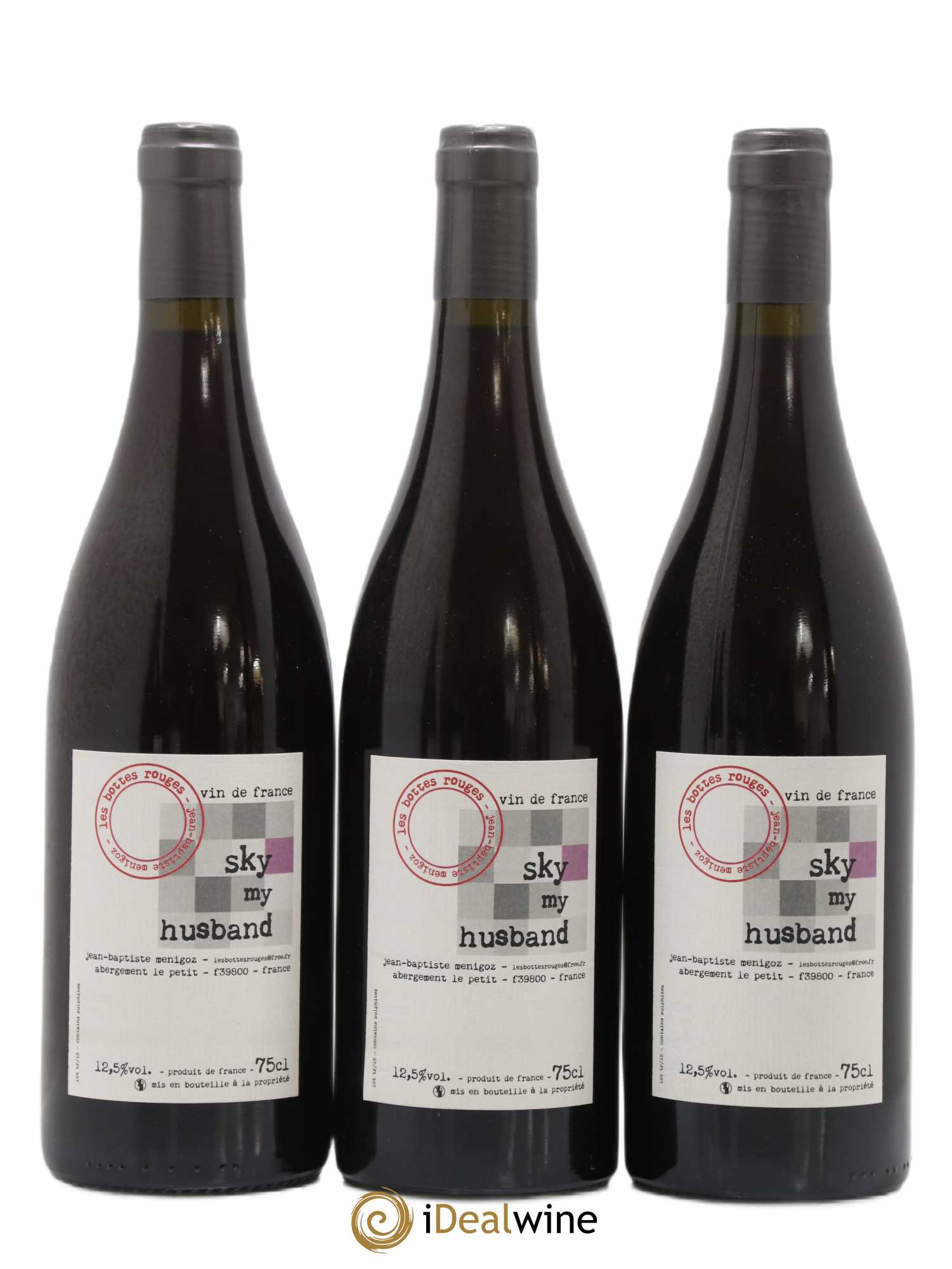 Vin de France Sky my Husband Domaine Les Bottes Rouges 2015 - Lot de 3 bouteilles - 0