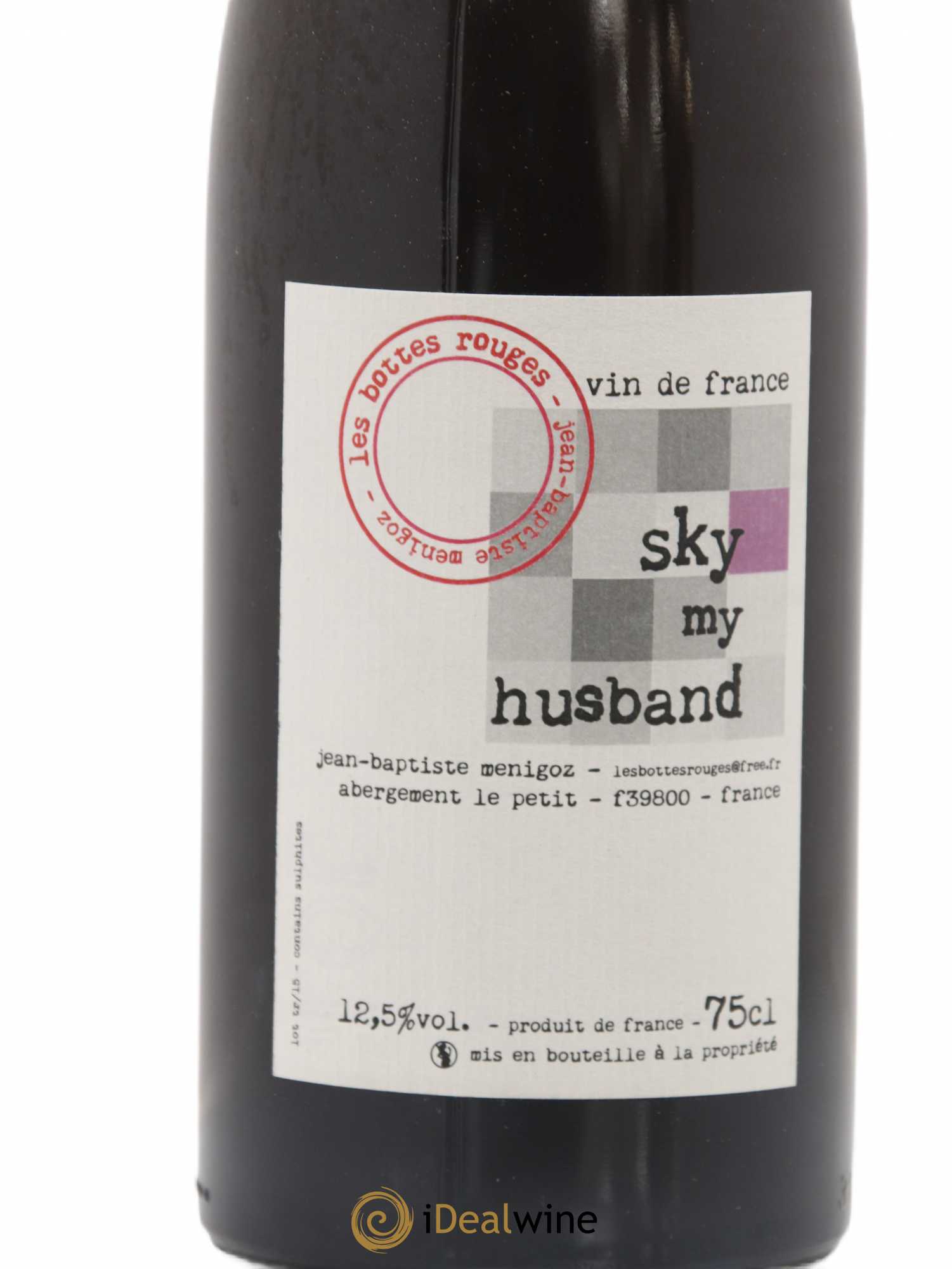 Vin de France Sky my Husband Domaine Les Bottes Rouges 2015 - Lot de 3 bouteilles - 1