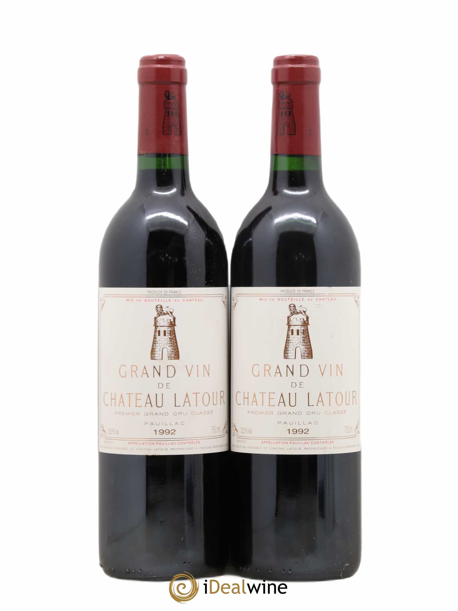 Château Latour 1er Grand Cru Classé 1992 - Lot de 2 bouteilles - 0