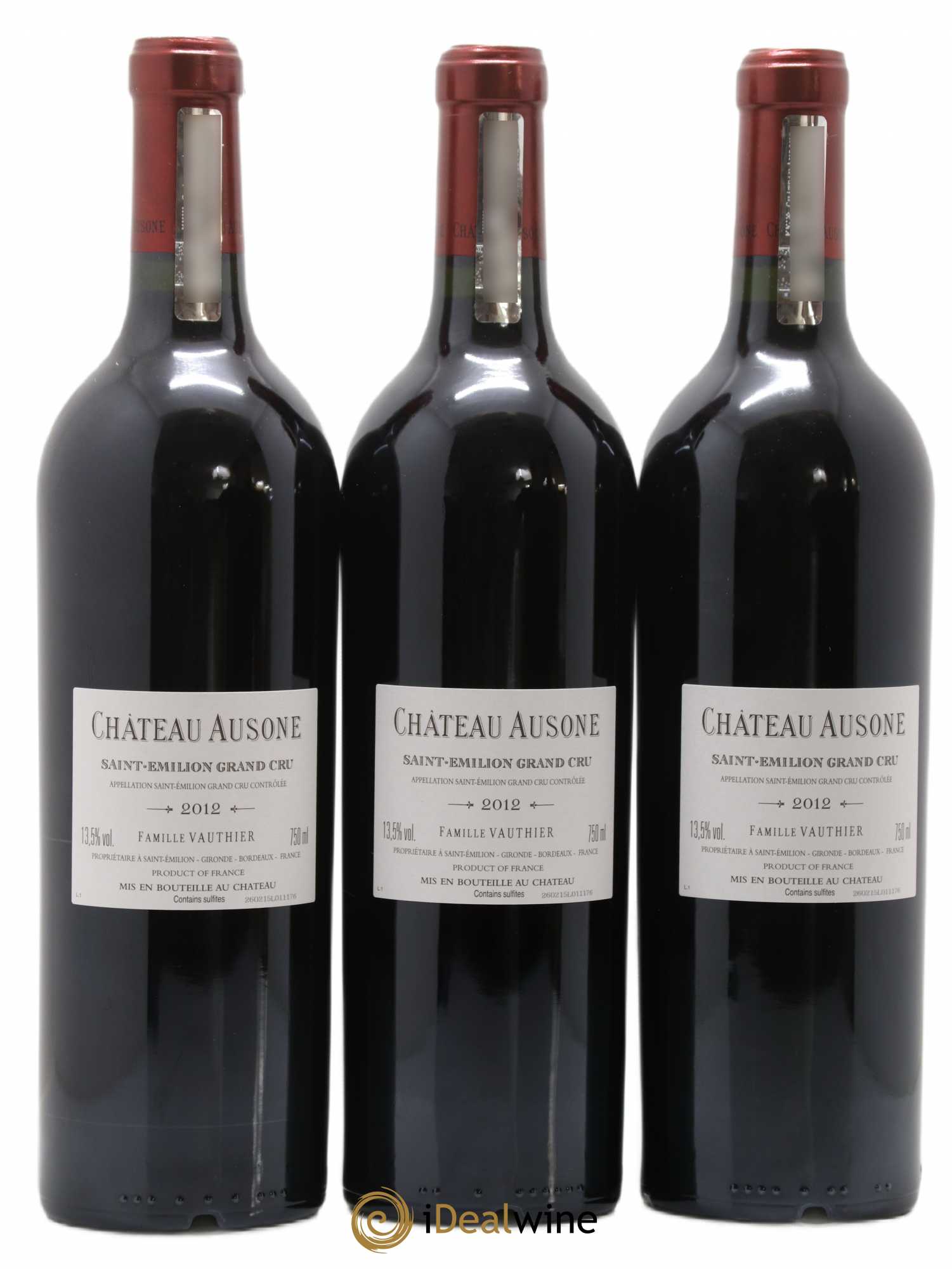 Château Ausone 1er Grand Cru Classé A 2012 - Lot de 3 bouteilles - 1