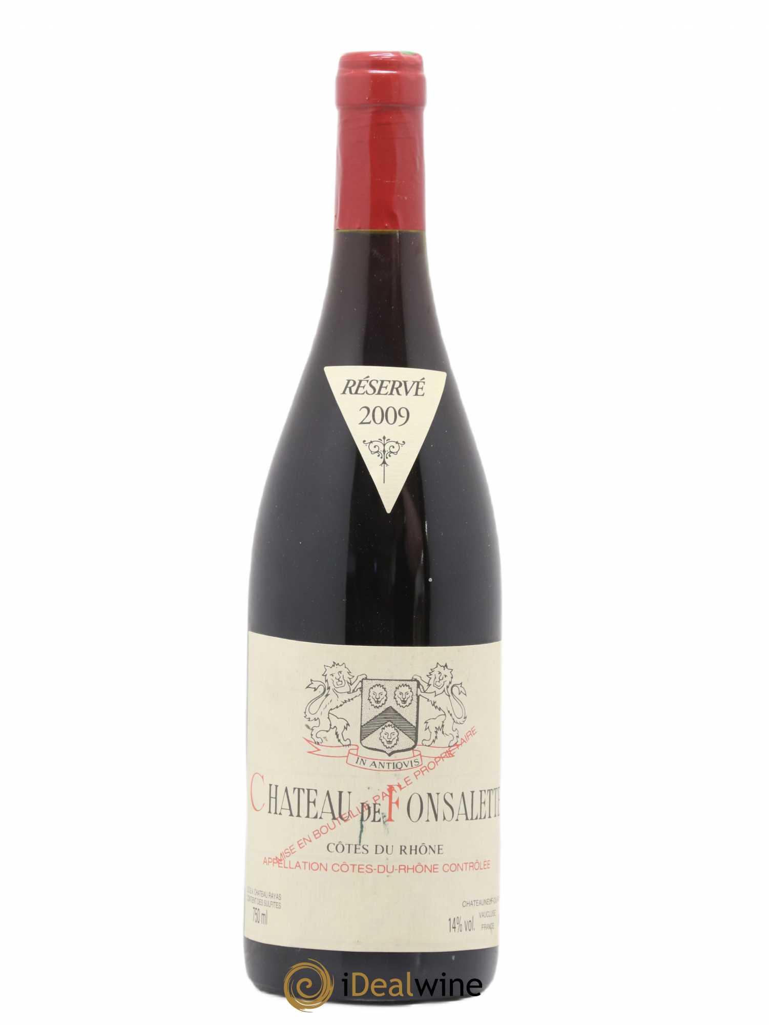 Côtes-du-Rhône Château de Fonsalette Emmanuel Reynaud 2009 - Lot de 1 bouteille - 0