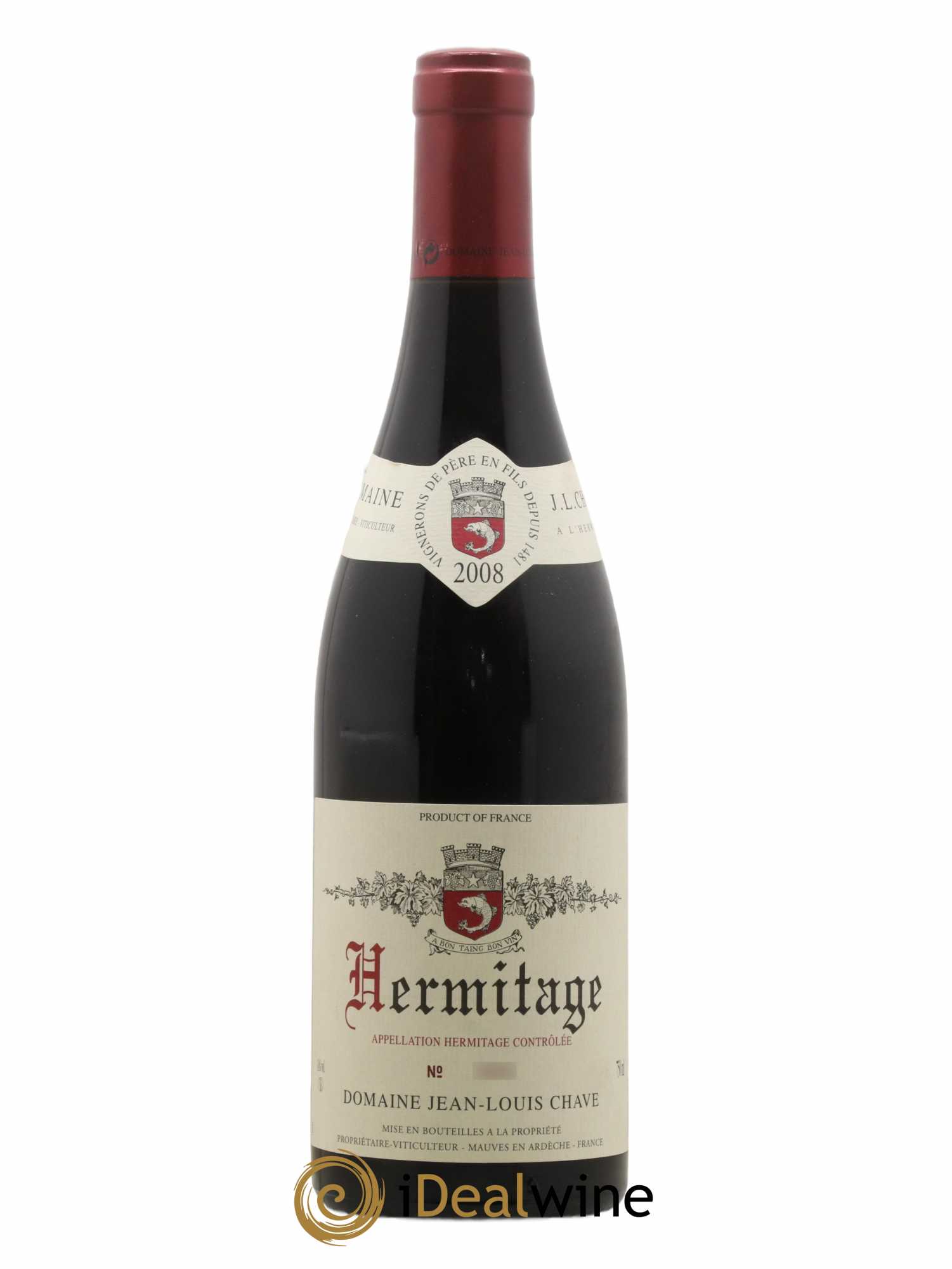 Hermitage Jean-Louis Chave 2008 - Lot de 1 bouteille - 0