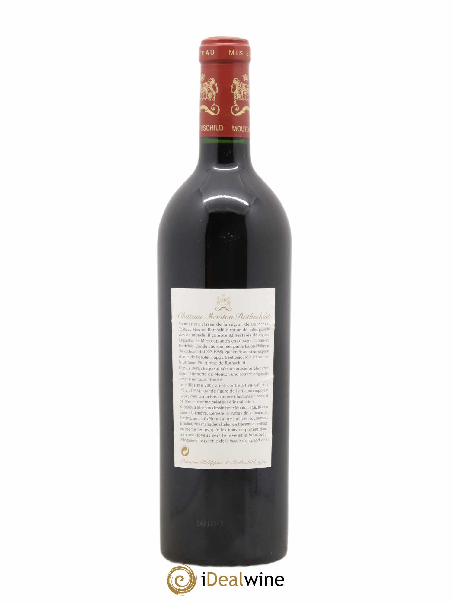 Château Mouton Rothschild 1er Grand Cru Classé 2002 - Lot de 1 bouteille - 1
