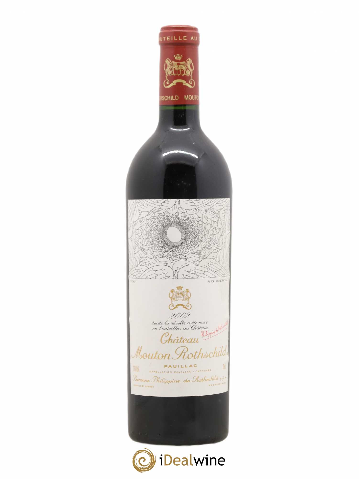 Château Mouton Rothschild 1er Grand Cru Classé 2002 - Lot de 1 bouteille - 0