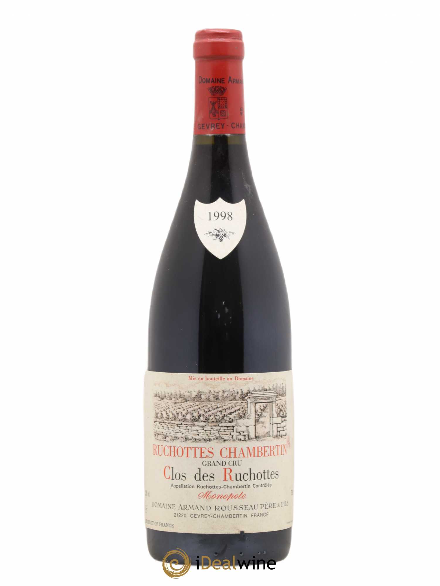 Ruchottes-Chambertin Grand Cru Clos des Ruchottes Armand Rousseau (Domaine) 1998 - Lot of 1 bottle - 0
