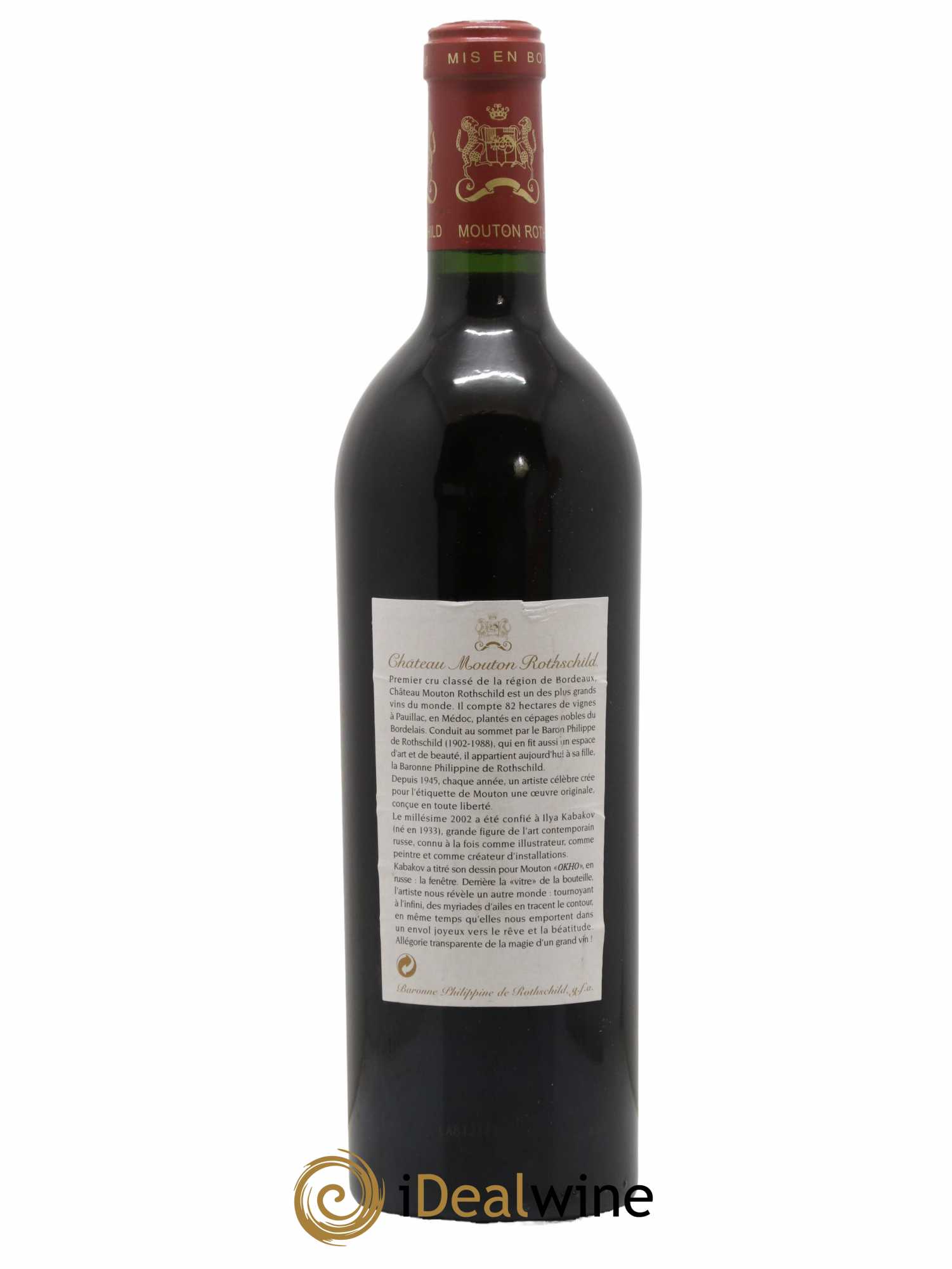 Château Mouton Rothschild 1er Grand Cru Classé 2002 - Lot de 1 bouteille - 1