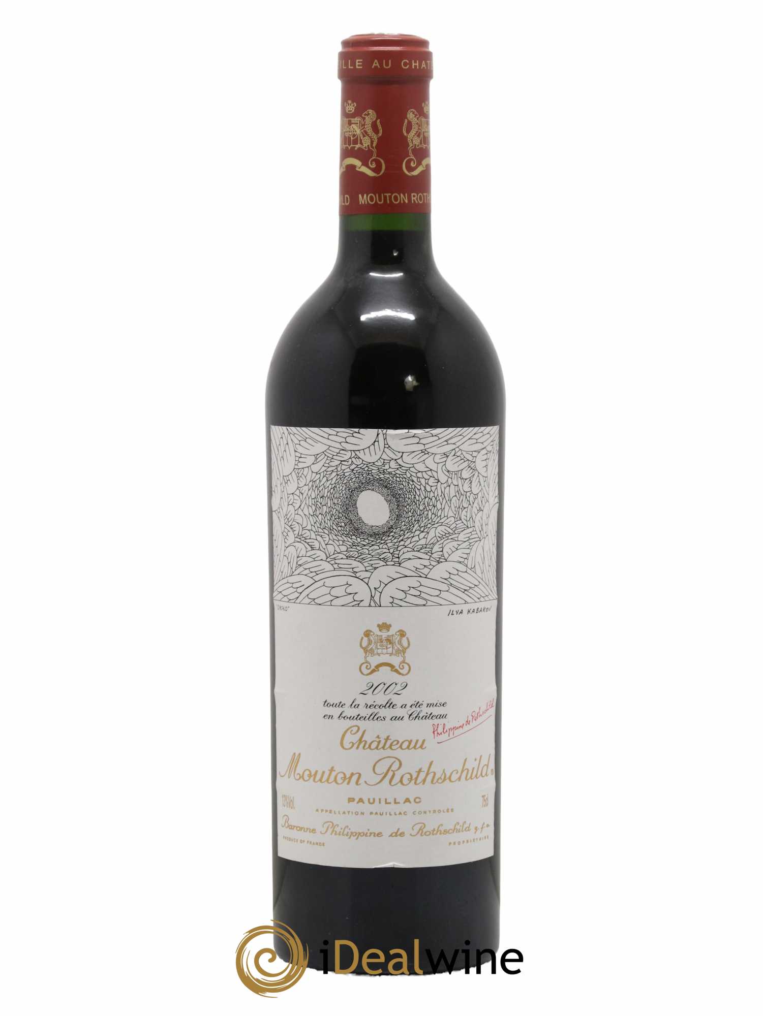 Château Mouton Rothschild 1er Grand Cru Classé 2002 - Lot de 1 bouteille - 0