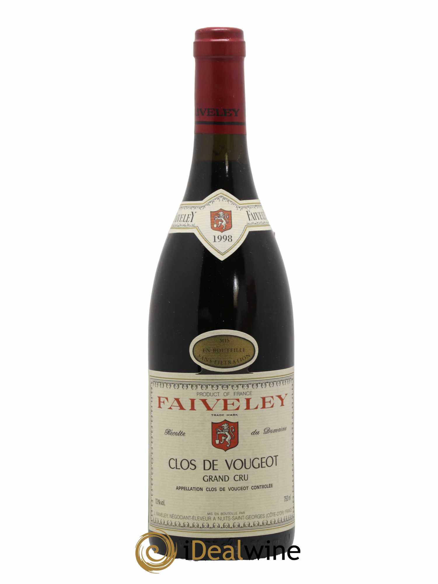 Clos de Vougeot Grand Cru Faiveley 1998 - Lot de 1 bouteille - 0