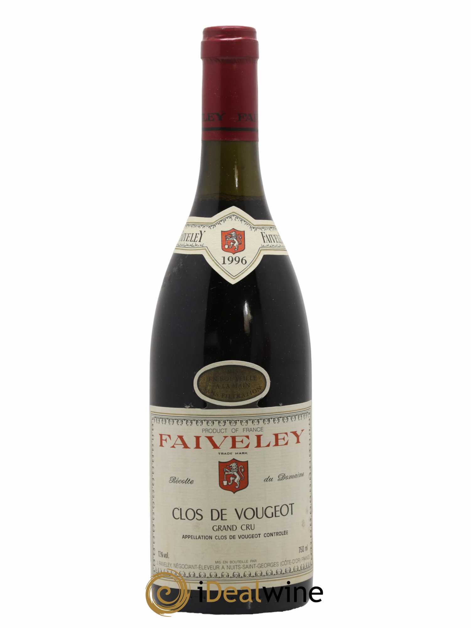 Clos de Vougeot Grand Cru Faiveley 1996 - Lot de 1 bouteille - 0
