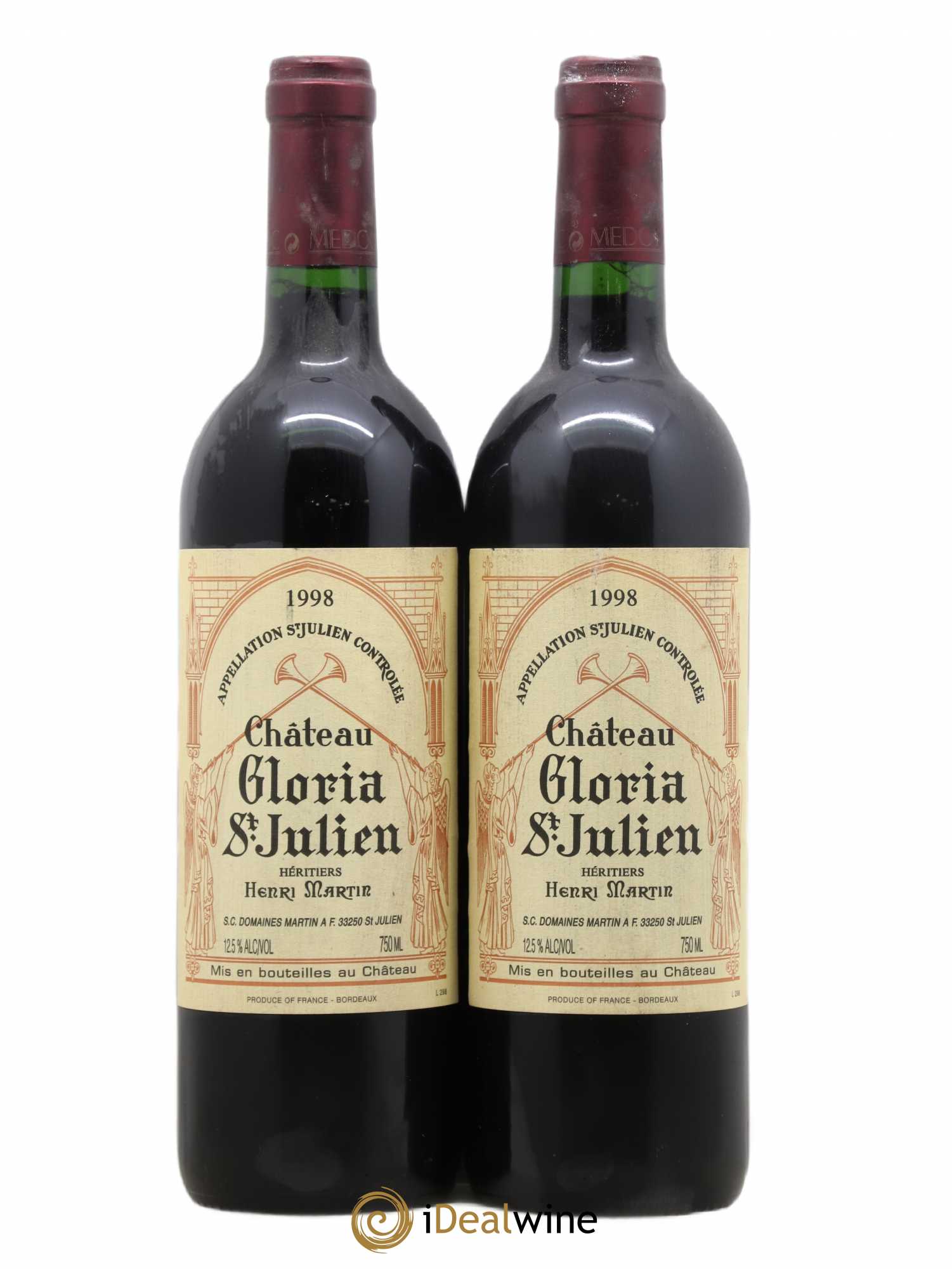 Château Gloria 1998 - Lot de 2 bouteilles - 0