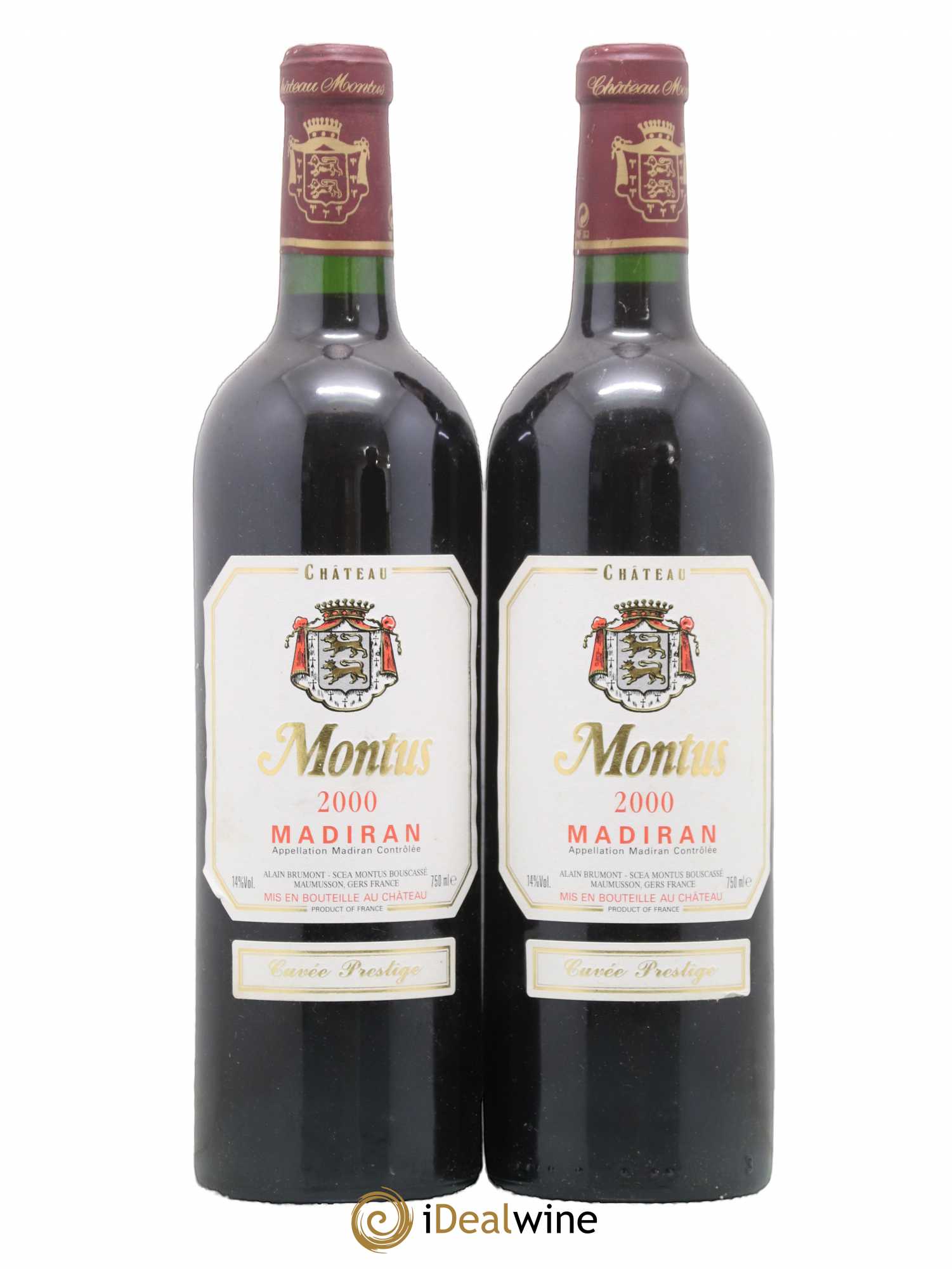 Madiran Château Montus-Prestige Alain Brumont 2000 - Lot de 2 bouteilles - 0