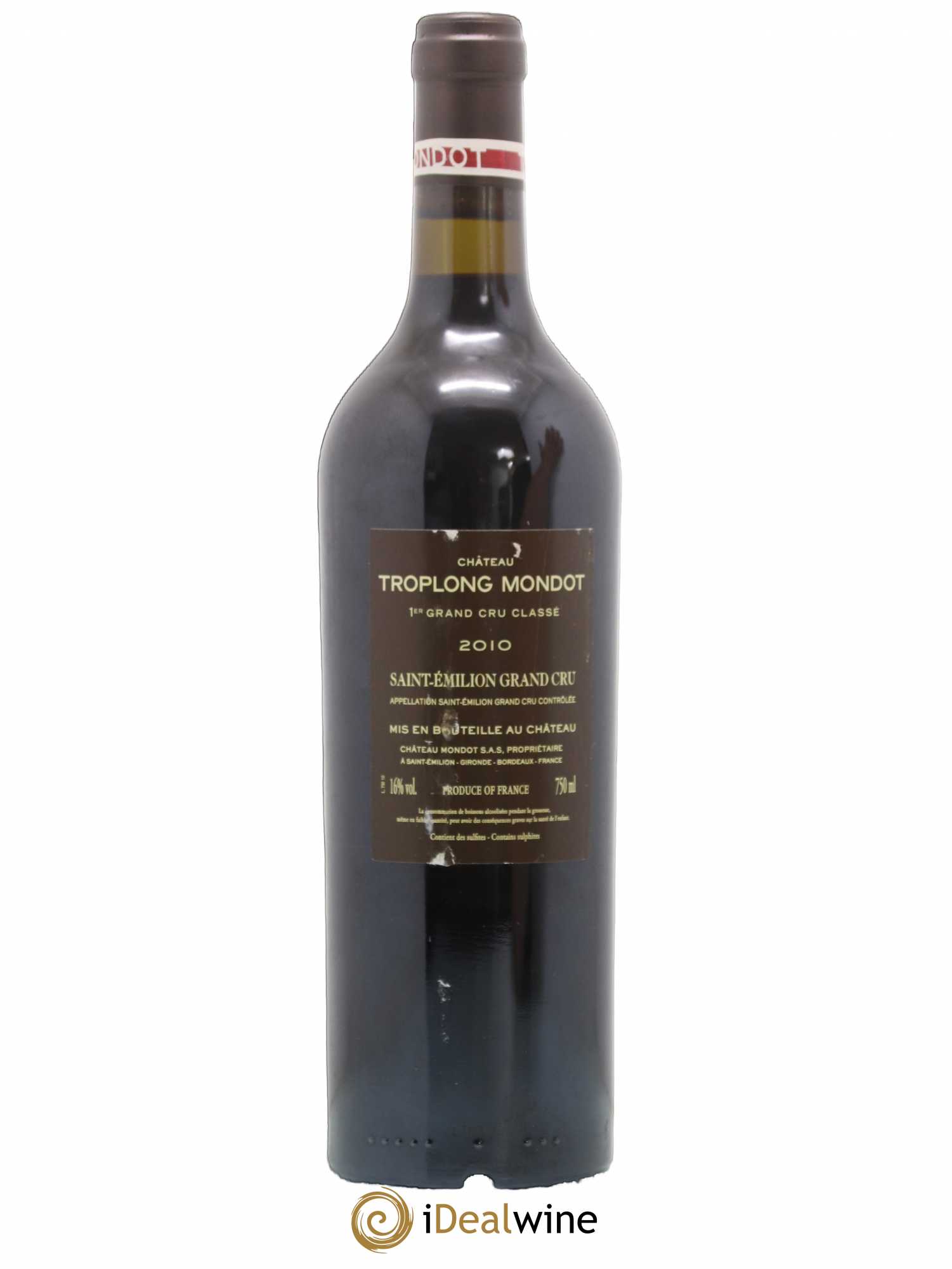 Château Troplong Mondot 1er Grand Cru Classé B 2010 - Lot de 1 bouteille - 1