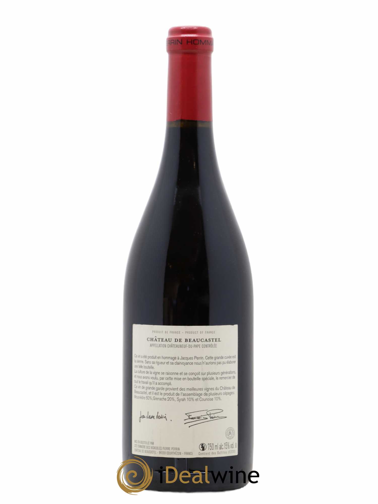 Châteauneuf-du-Pape Château de Beaucastel Hommage à Jacques Perrin Famille Perrin 2011 - Lot de 1 bouteille - 1