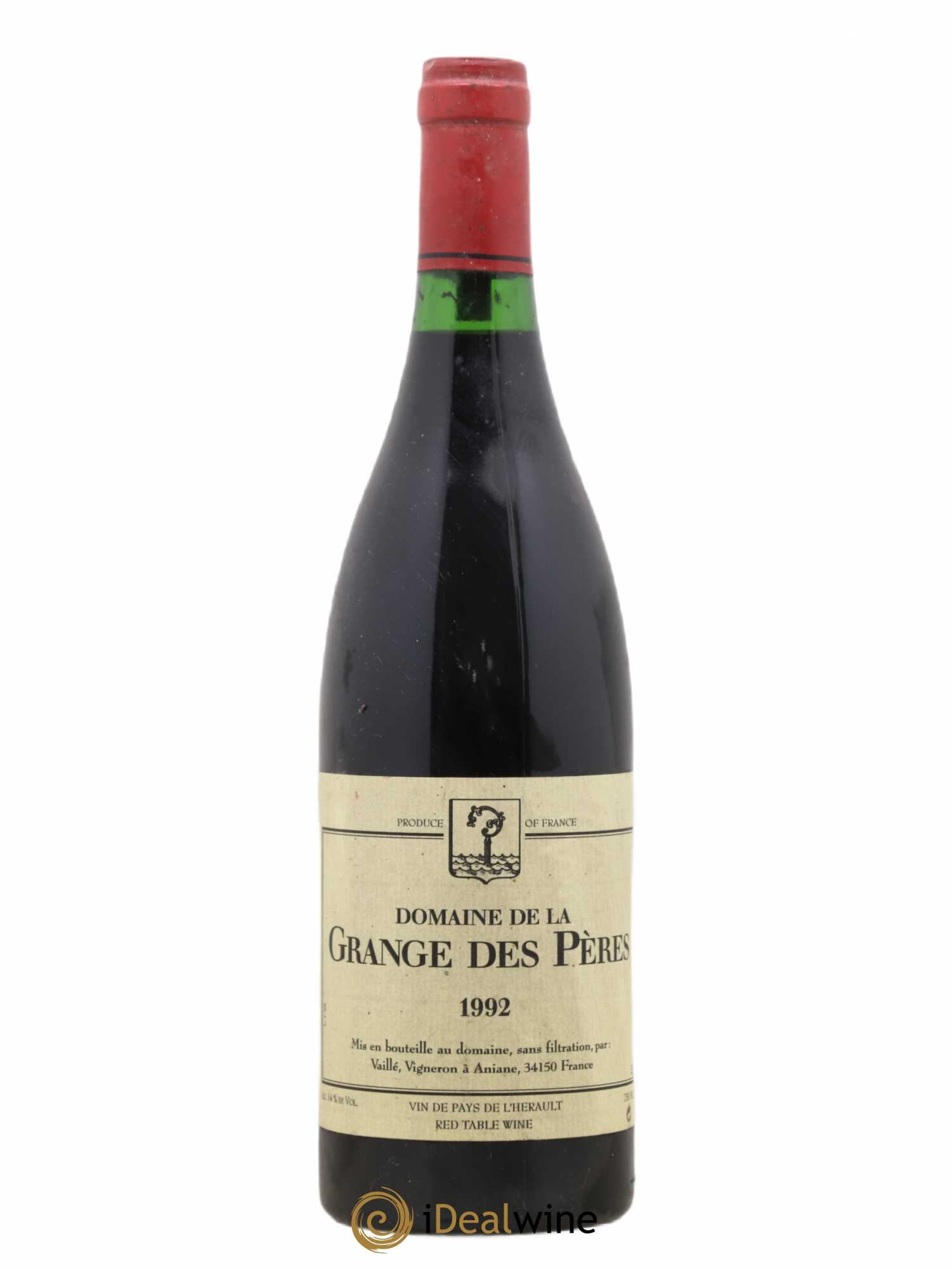 Pays d'Hérault Grange des Pères Laurent Vaillé 1992 - Lot de 1 bouteille - 0