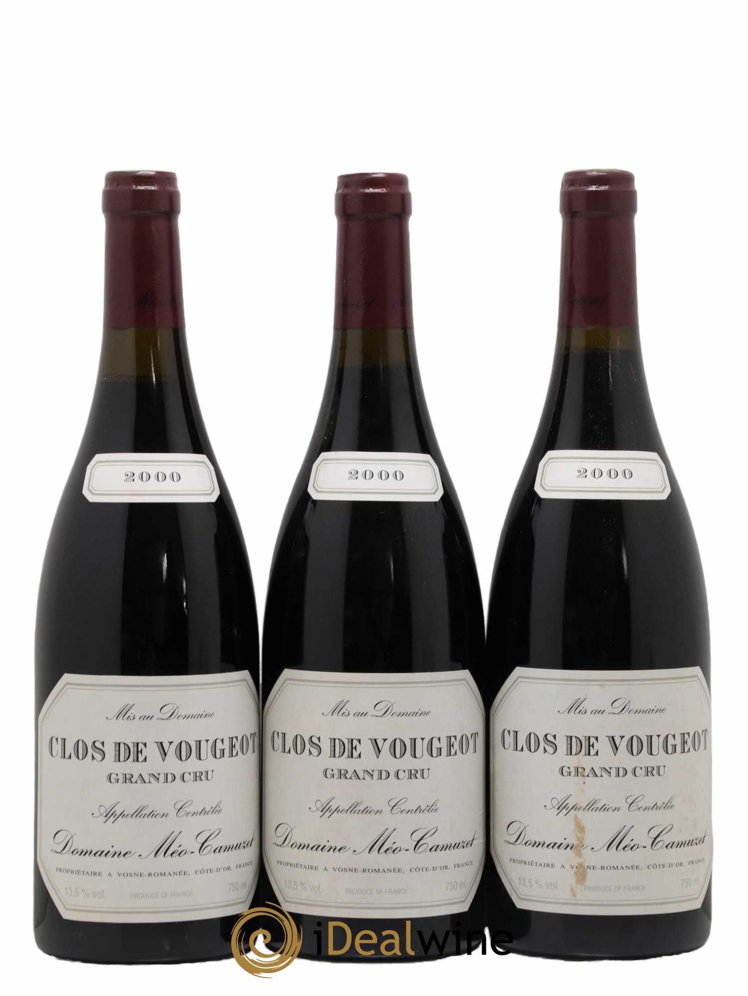 Clos de Vougeot Grand Cru Méo-Camuzet (Domaine) 2000 - Lot de 3 bouteilles - 0