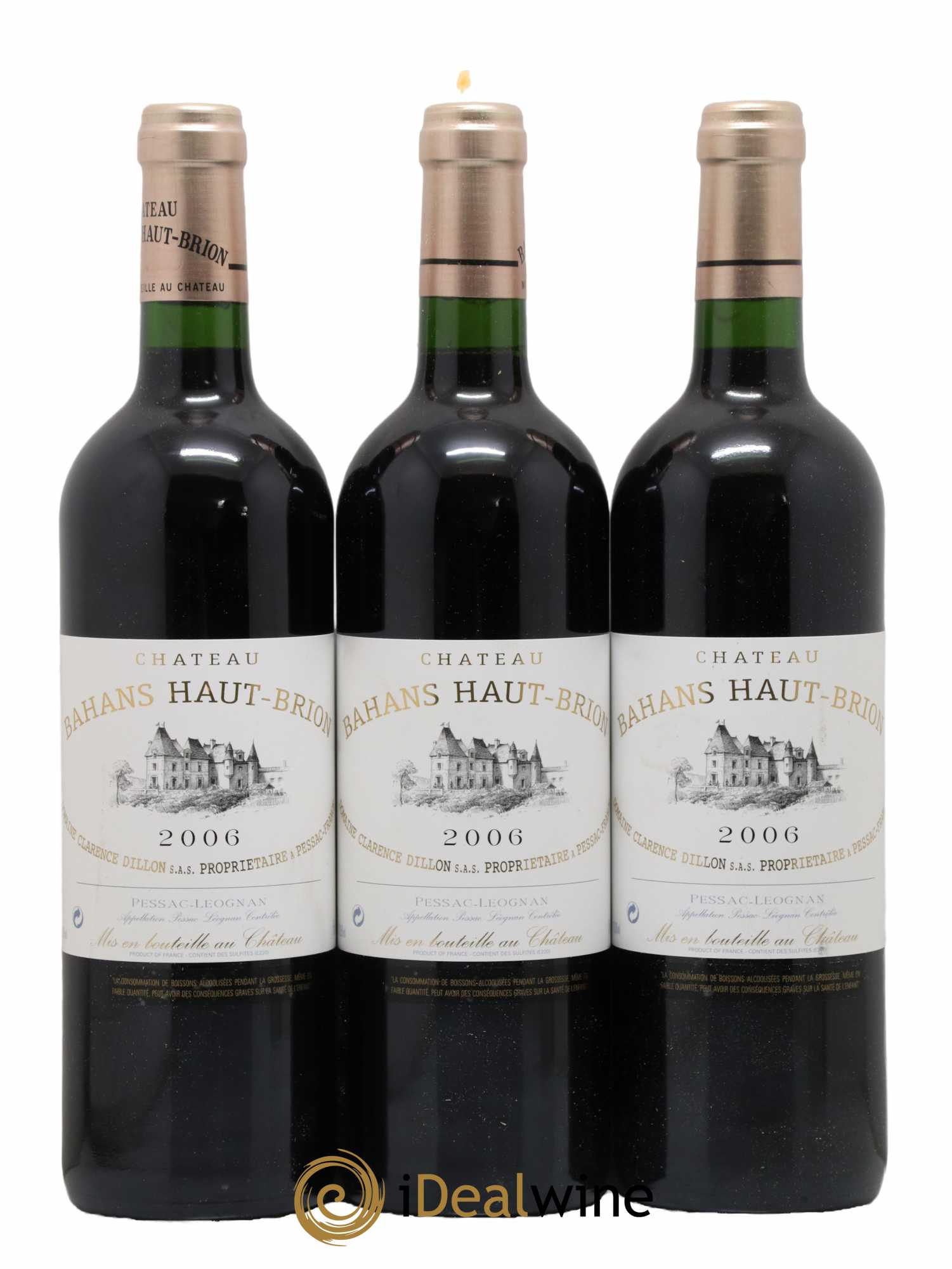 Clarence (Bahans) de Haut-Brion Second Vin 2006 - Lot de 3 bouteilles - 0