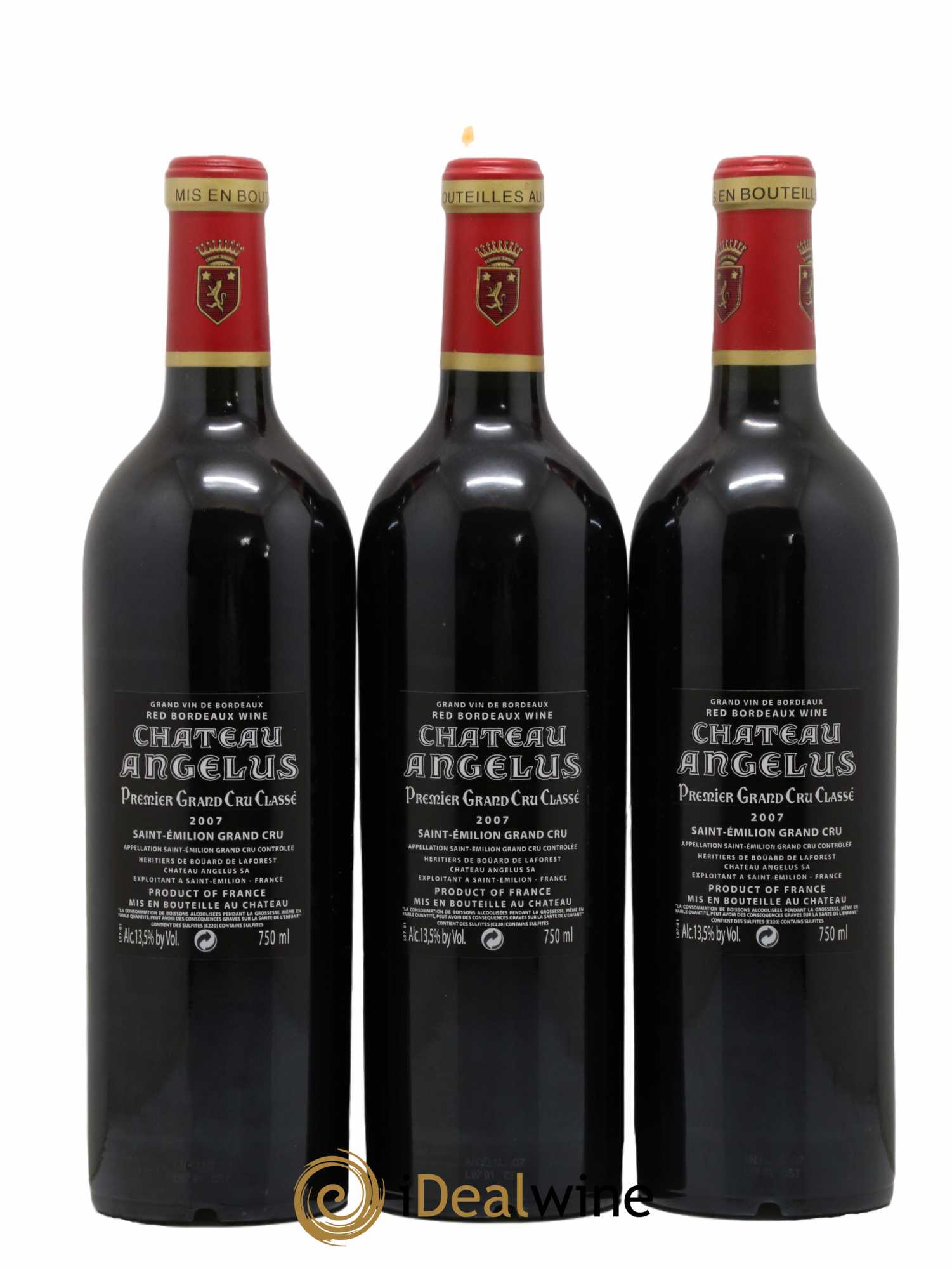 Château Angélus 1er Grand Cru Classé A 2007 - Lot de 12 bouteilles - 2