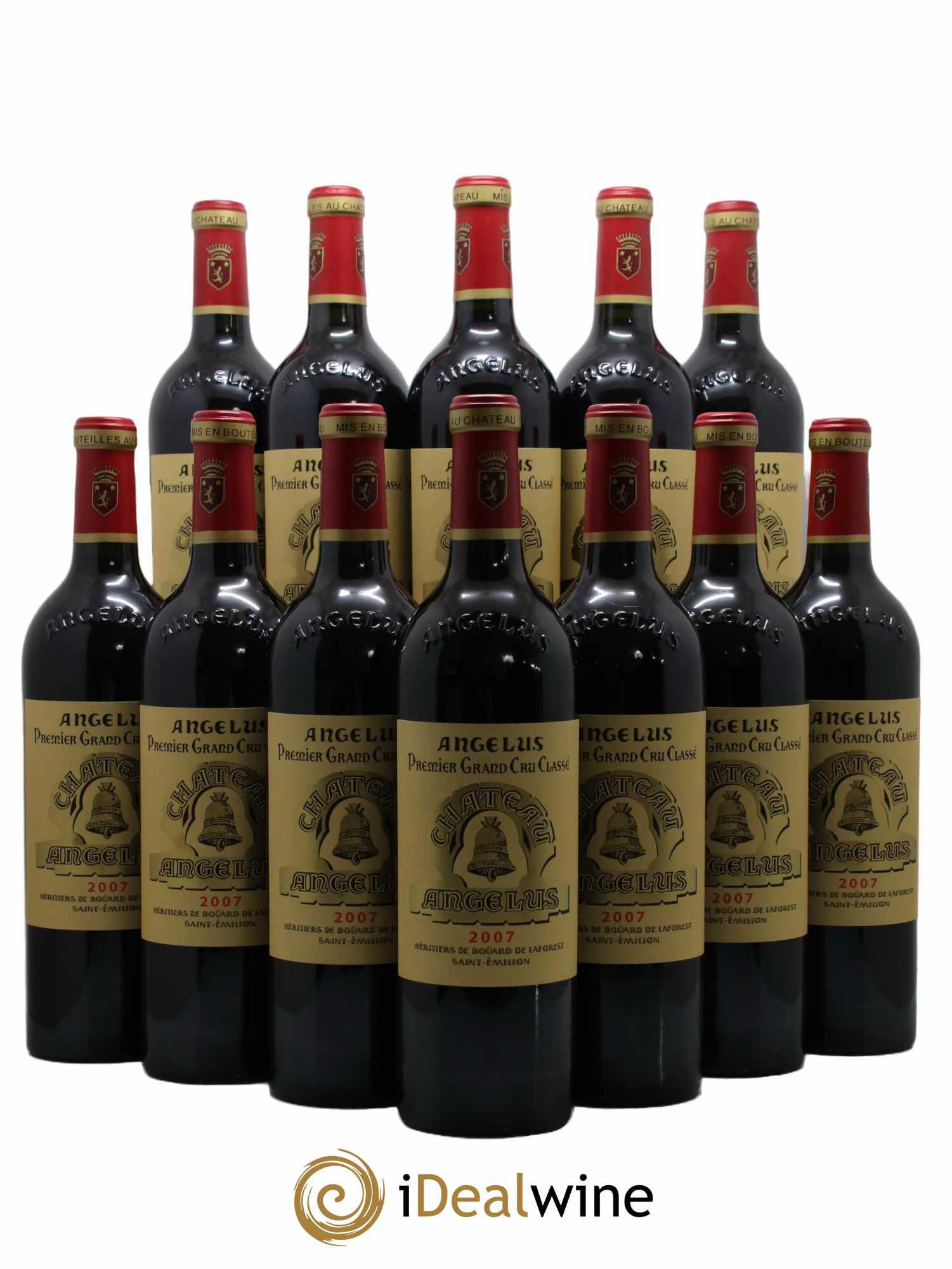 Château Angélus 1er Grand Cru Classé A 2007 - Lot de 12 bouteilles - 0