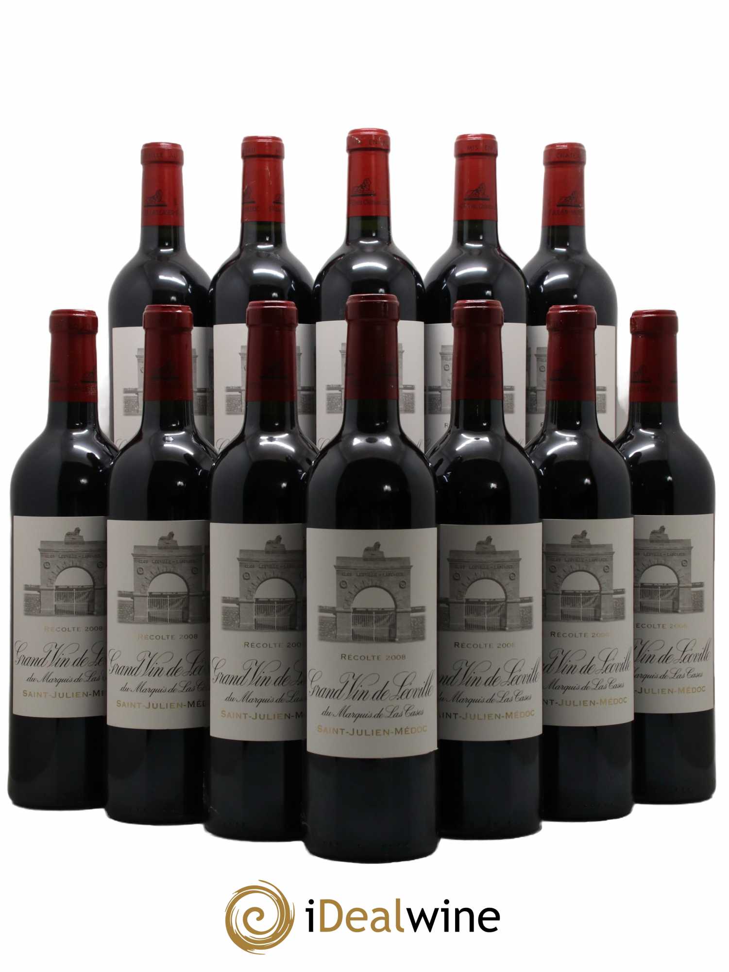 Château Léoville Las Cases 2ème Grand Cru Classé 2008 - Lot de 12 bouteilles - 0