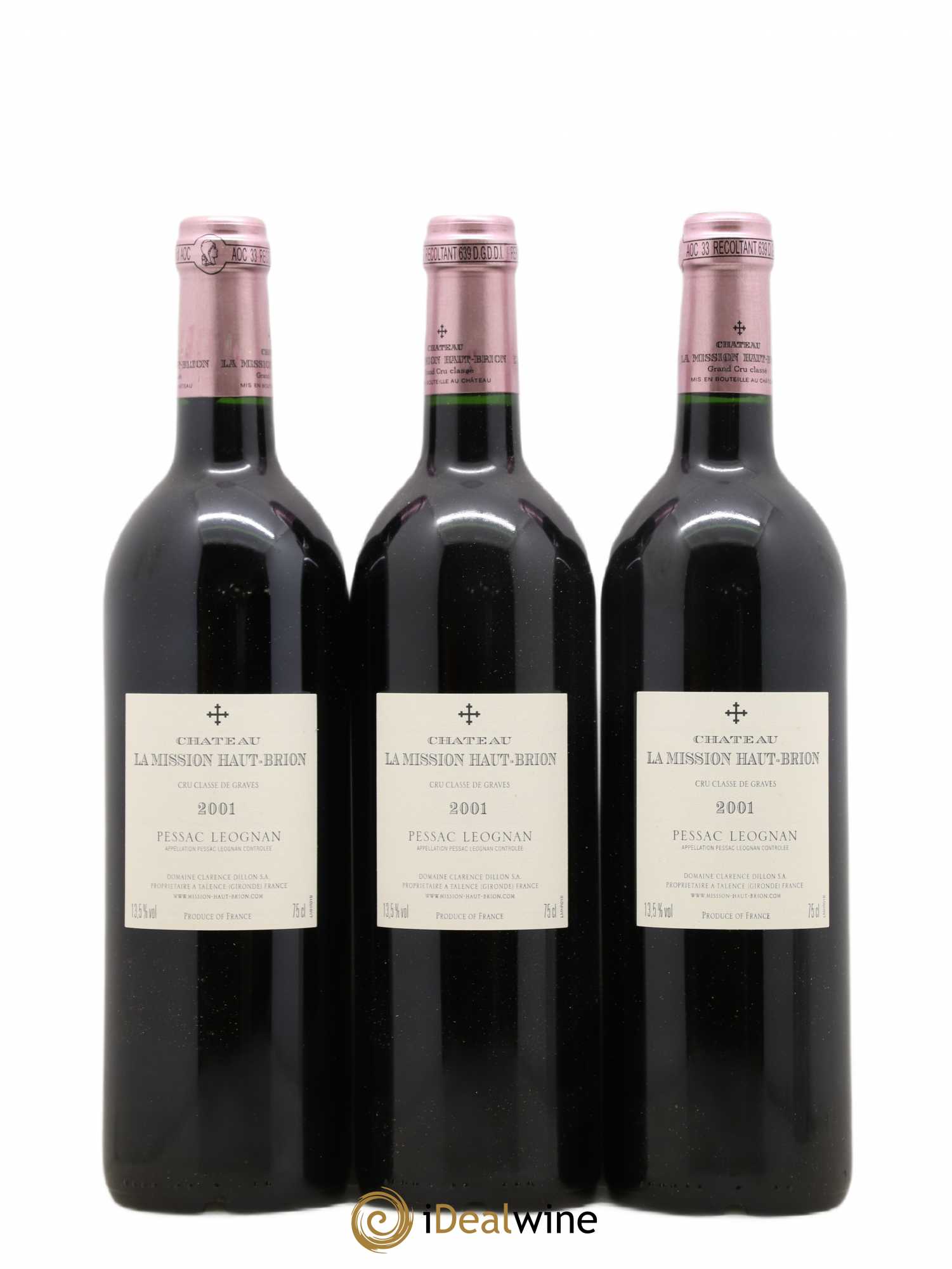Château la Mission Haut-Brion Cru Classé de Graves 2001 - Lot de 6 bouteilles - 2