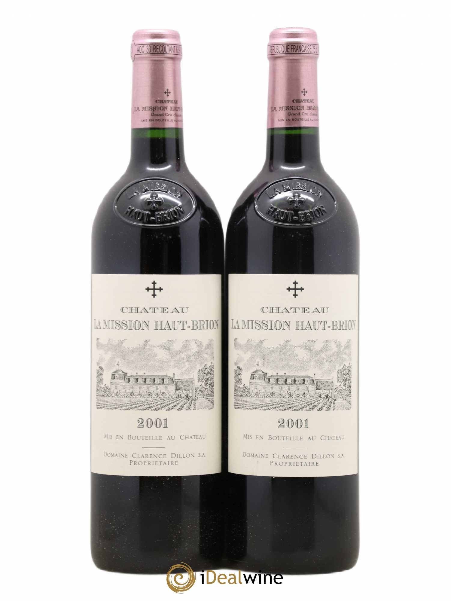Château la Mission Haut-Brion Cru Classé de Graves 2001 - Lot de 2 bouteilles - 0