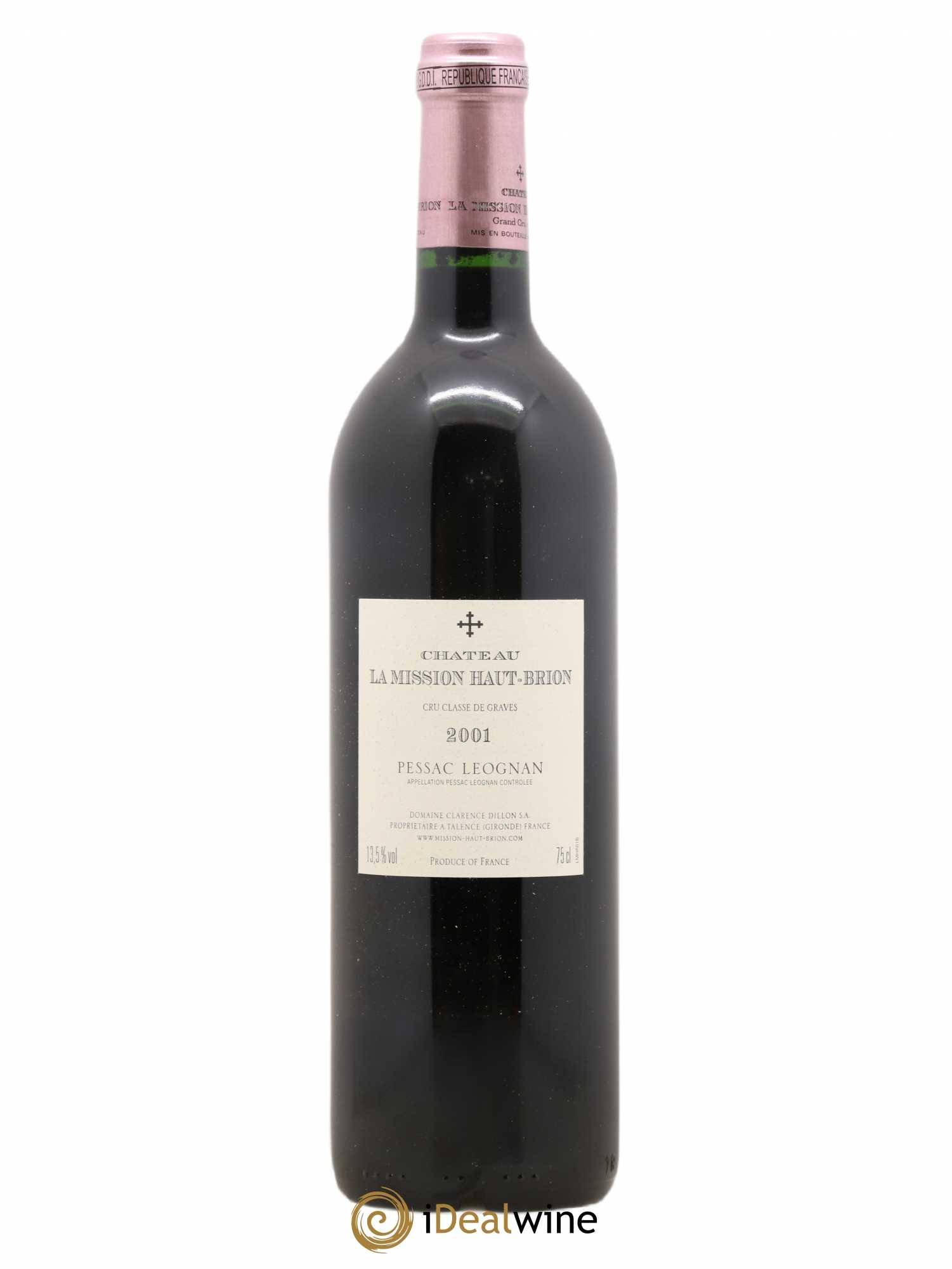 Château la Mission Haut-Brion Cru Classé de Graves 2001 - Lot de 1 bouteille - 1