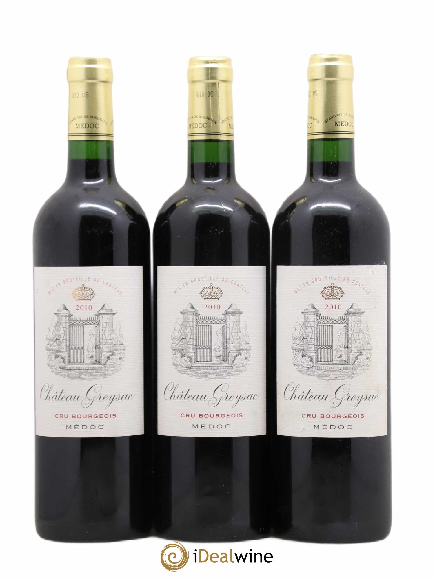Château Greysac Cru Bourgeois 2010 - Lot de 3 bouteilles - 0