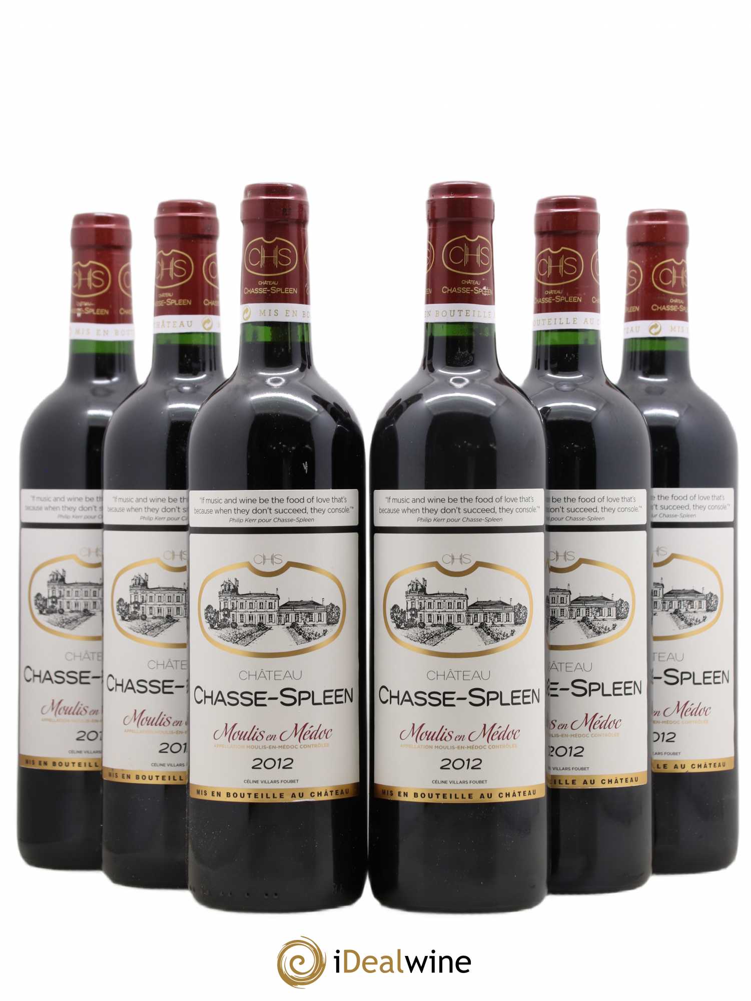 Château Chasse Spleen 2012 - Lot de 6 bouteilles - 0
