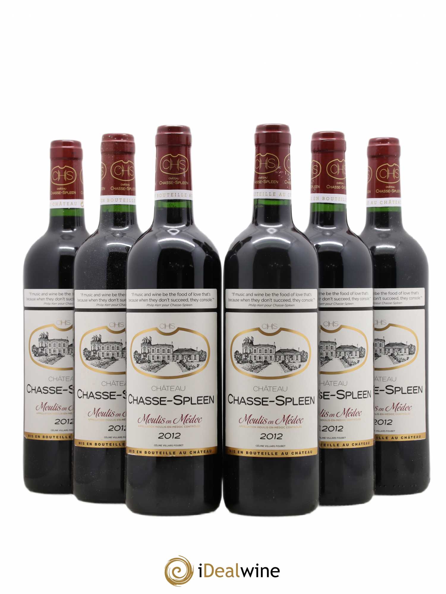 Château Chasse Spleen 2012 - Lot de 6 bouteilles - 0