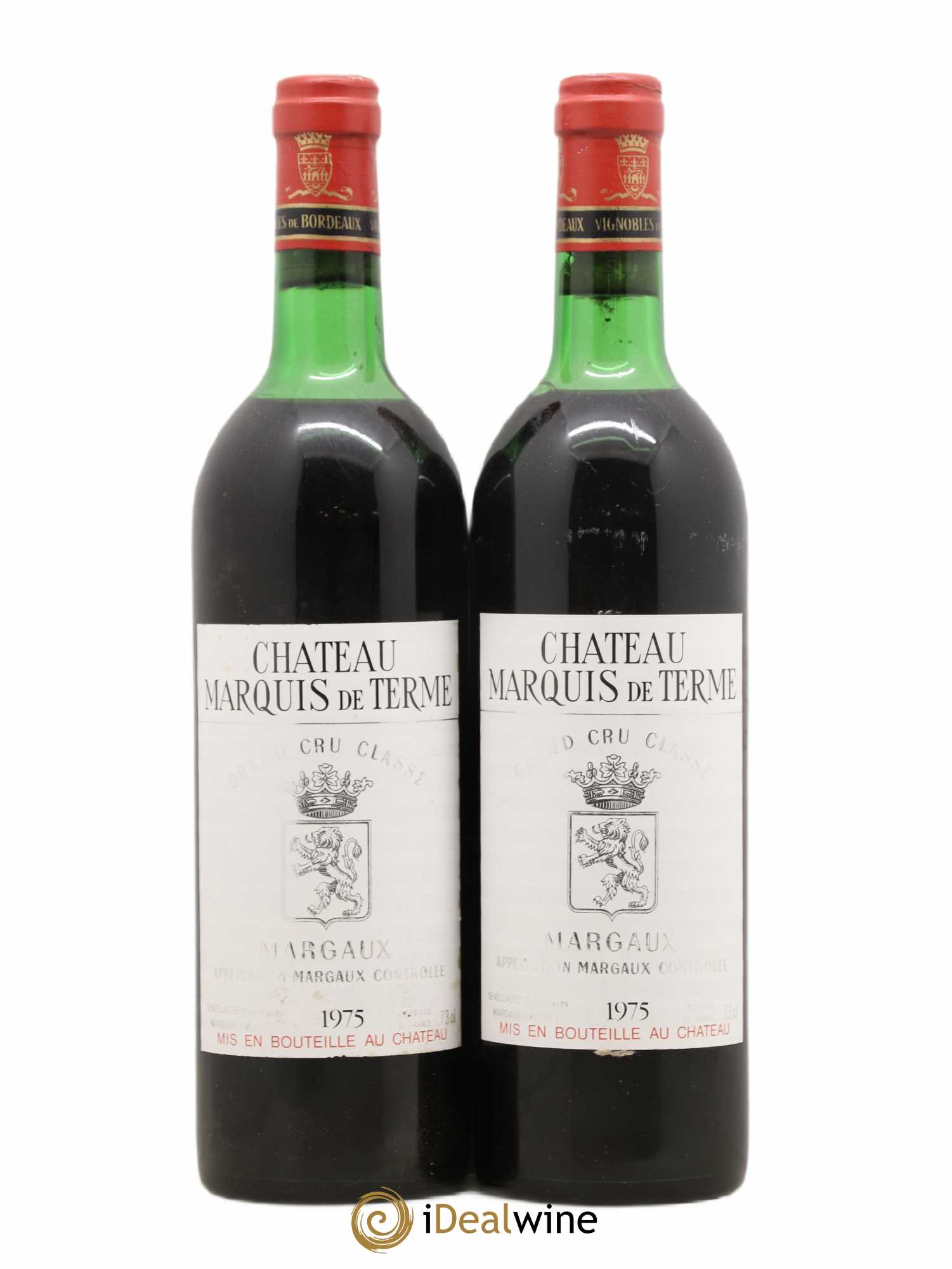 Château Marquis de Terme 4ème Grand Cru Classé 1975 - Lot de 2 bouteilles - 0