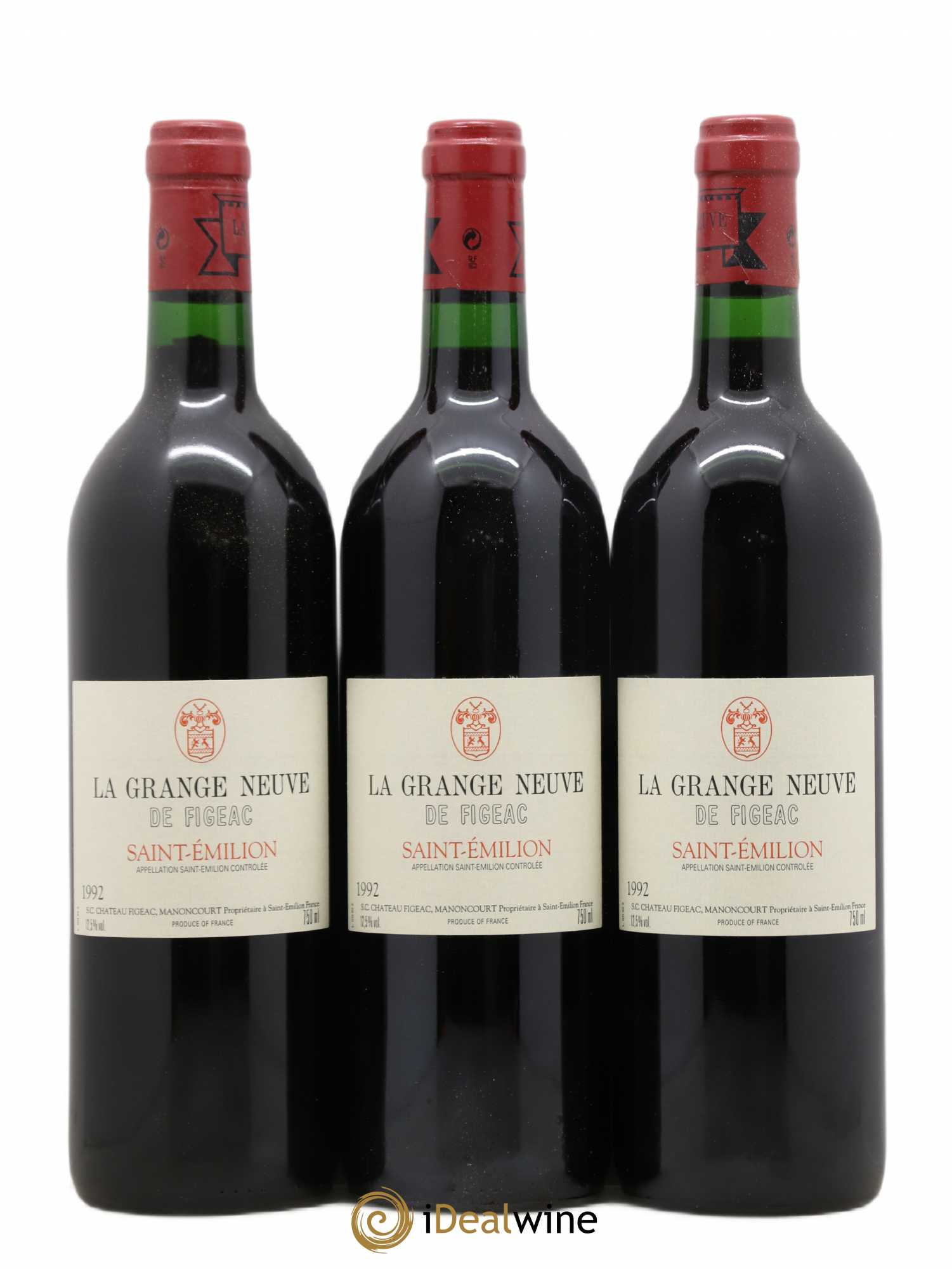 Château La Grange Neuve de Figeac 1992 - Lot of 12 bottles - 1