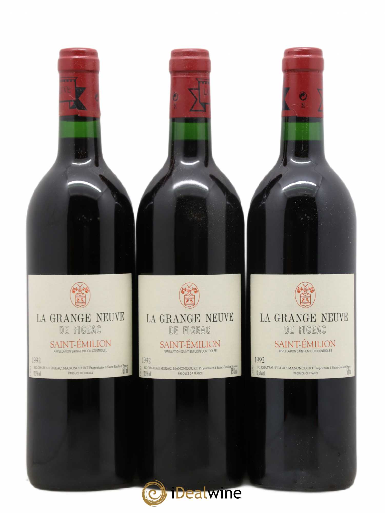 Château La Grange Neuve de Figeac 1992 - Lot of 12 bottles - 4