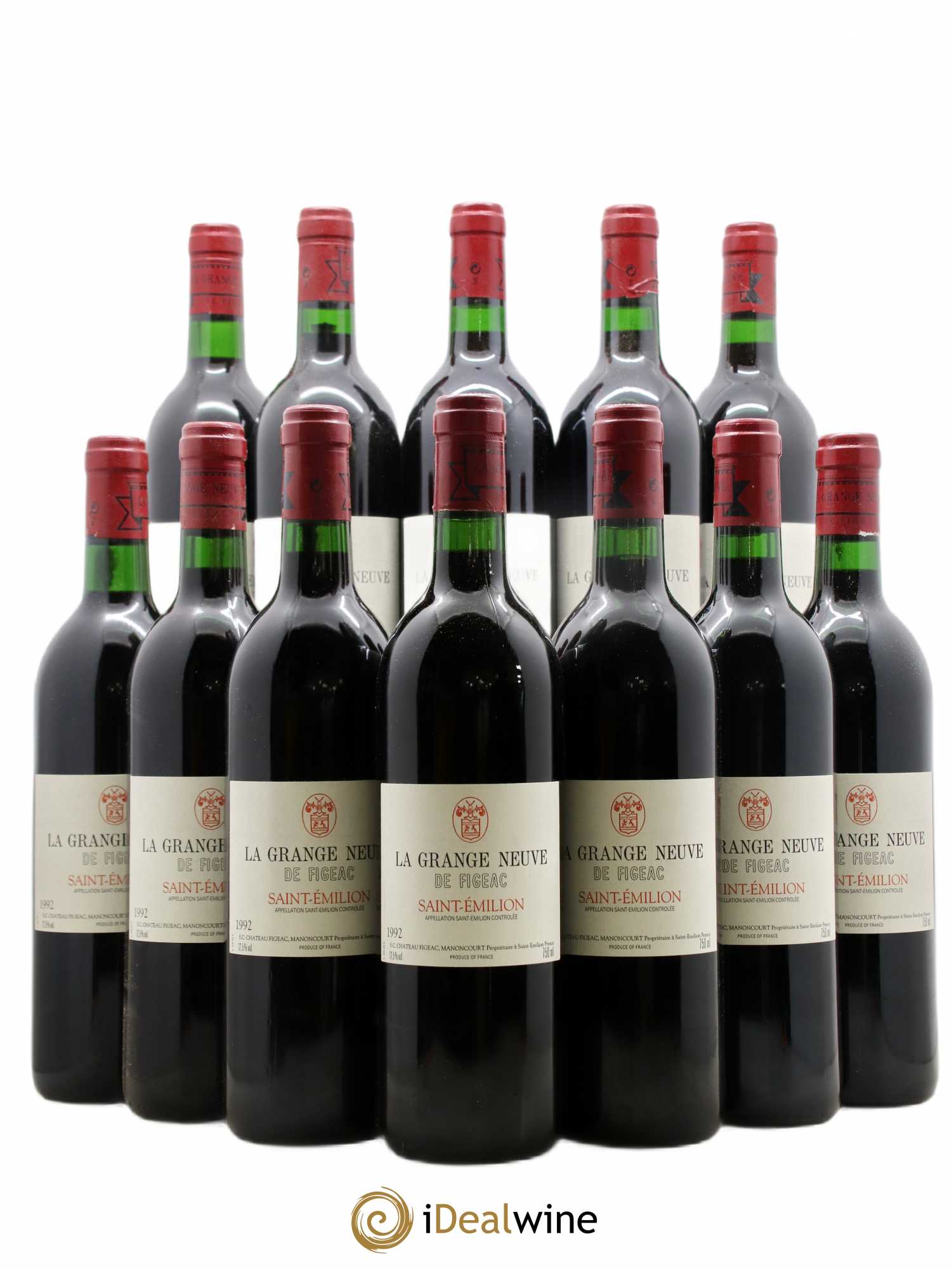 Château La Grange Neuve de Figeac 1992 - Lot of 12 bottles - 0